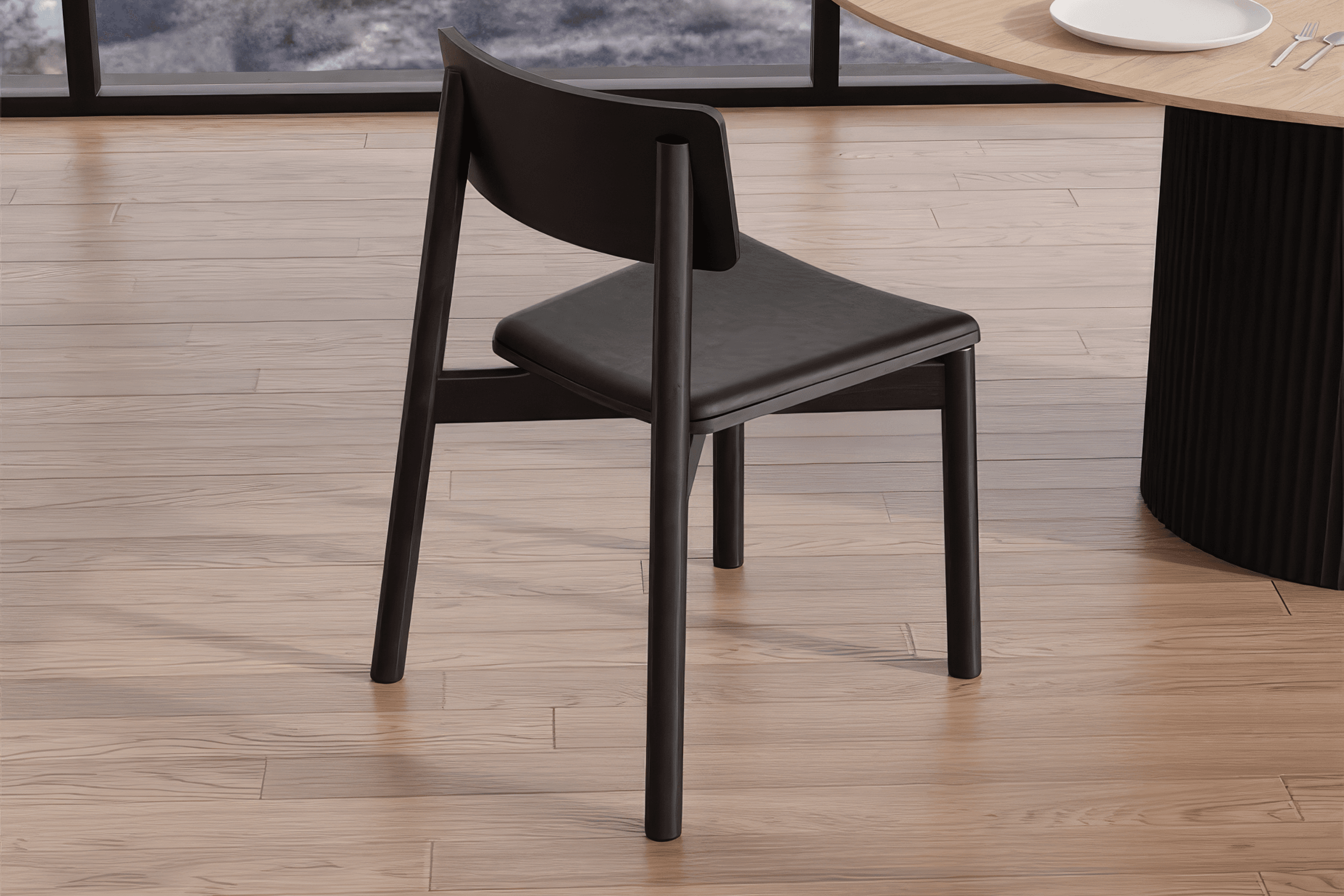 Andi Chair - Black Ash with Pad