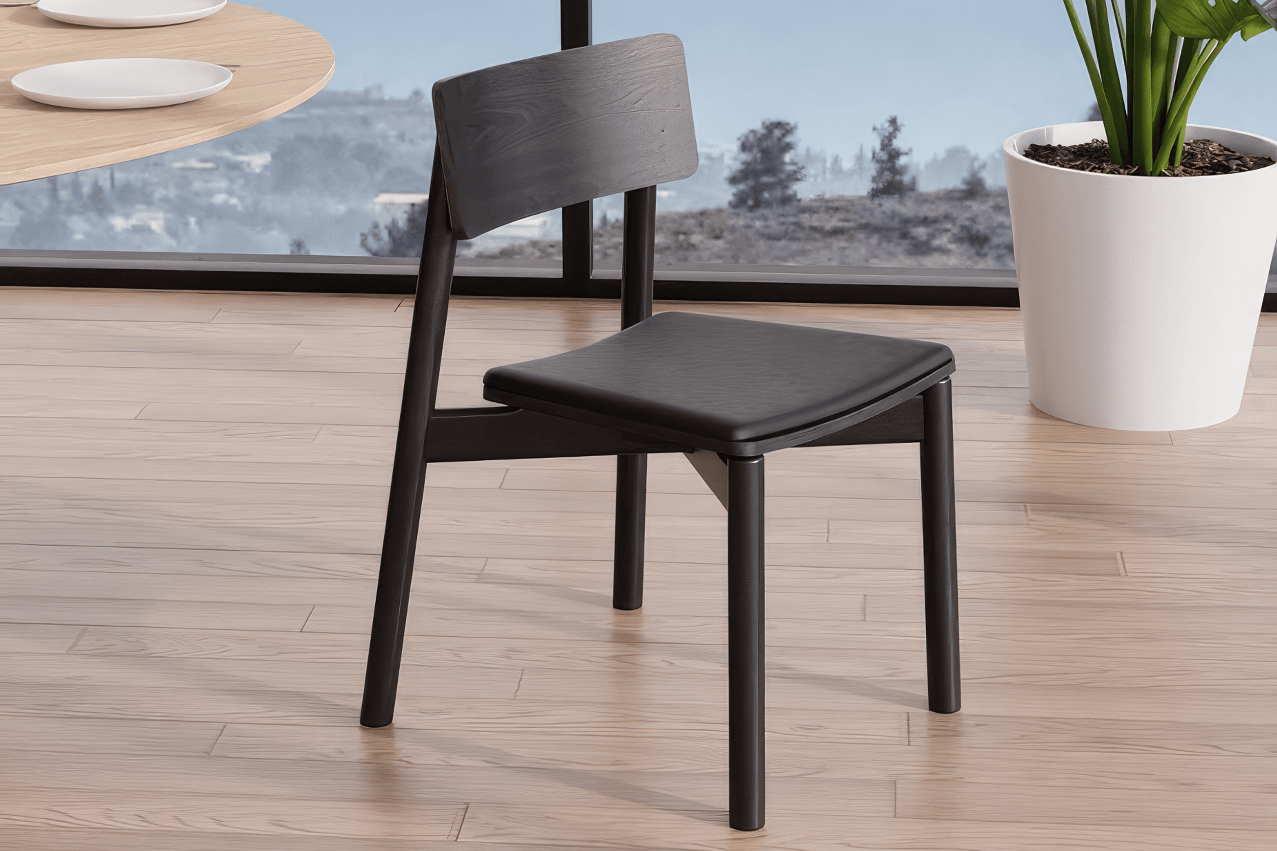Andi Chair - Black Ash with Pad