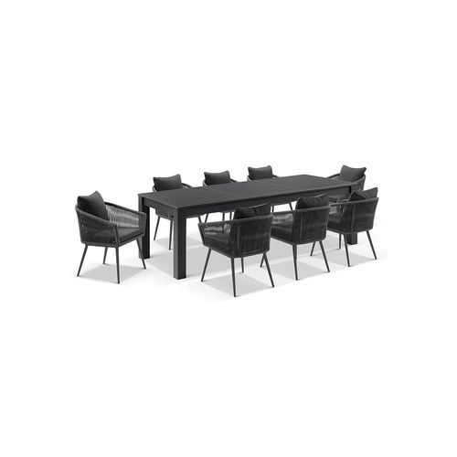 Santorini 2.5m Rectangle Dining Set w/8 Herman Chairs