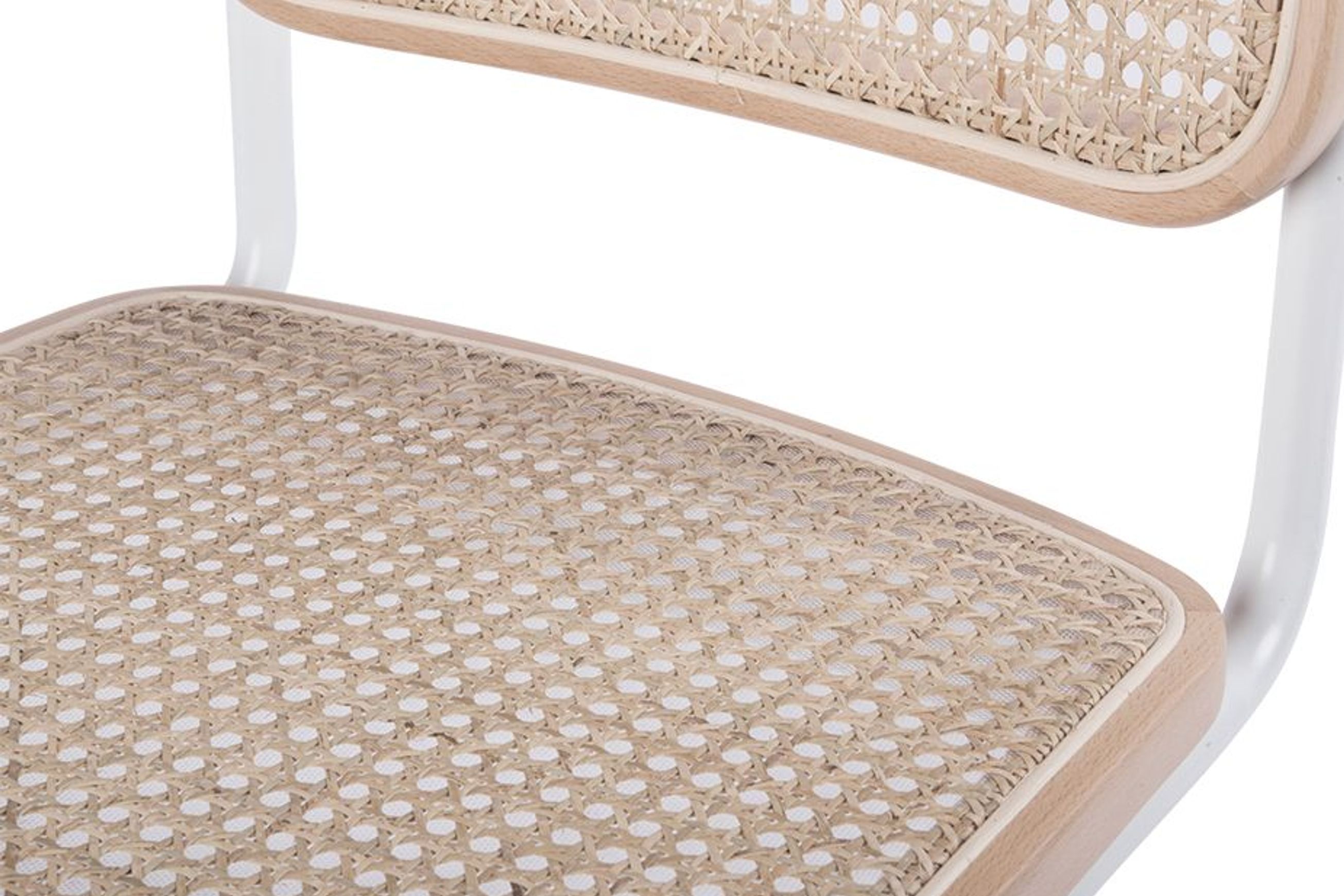 Calibre Chair - White with Natural Cane