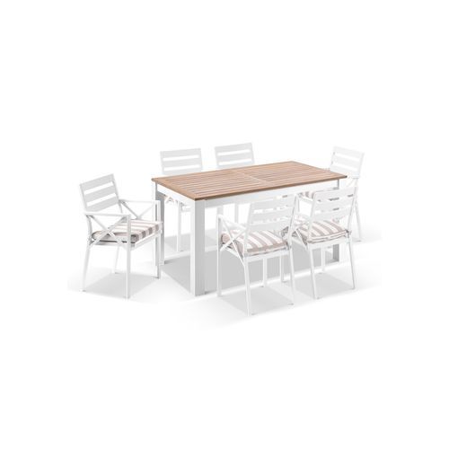 Balmoral 1.8m Table w/ 6 Dining Chairs with Sunbrella