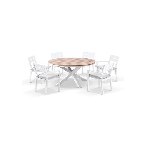 Tuscany Round 1.5m Dining Table w/6 Kansas Dining Chair