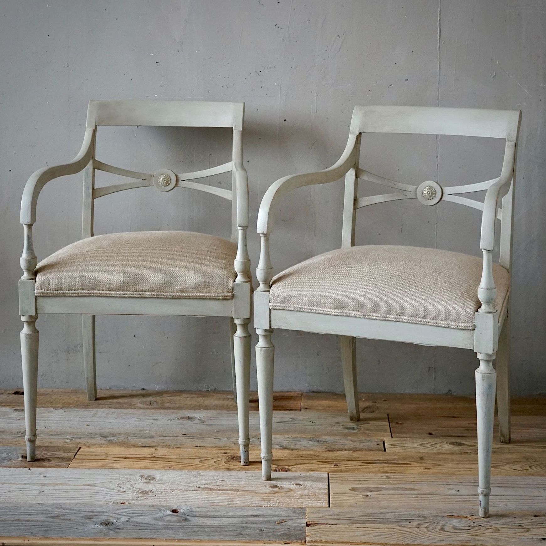 French Directoire Painted Chairs (Pair)