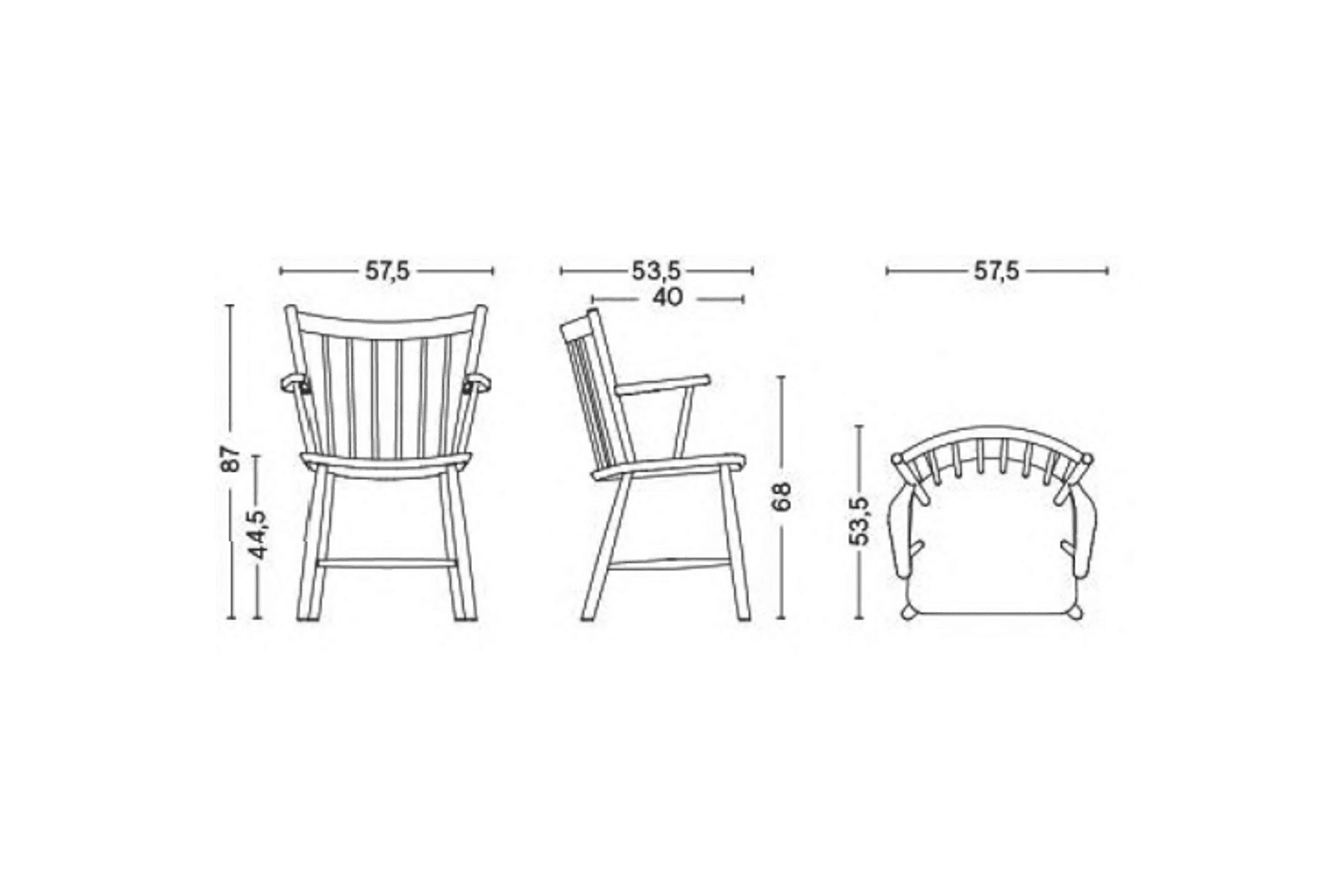 J-Series J42 Chair dimensions