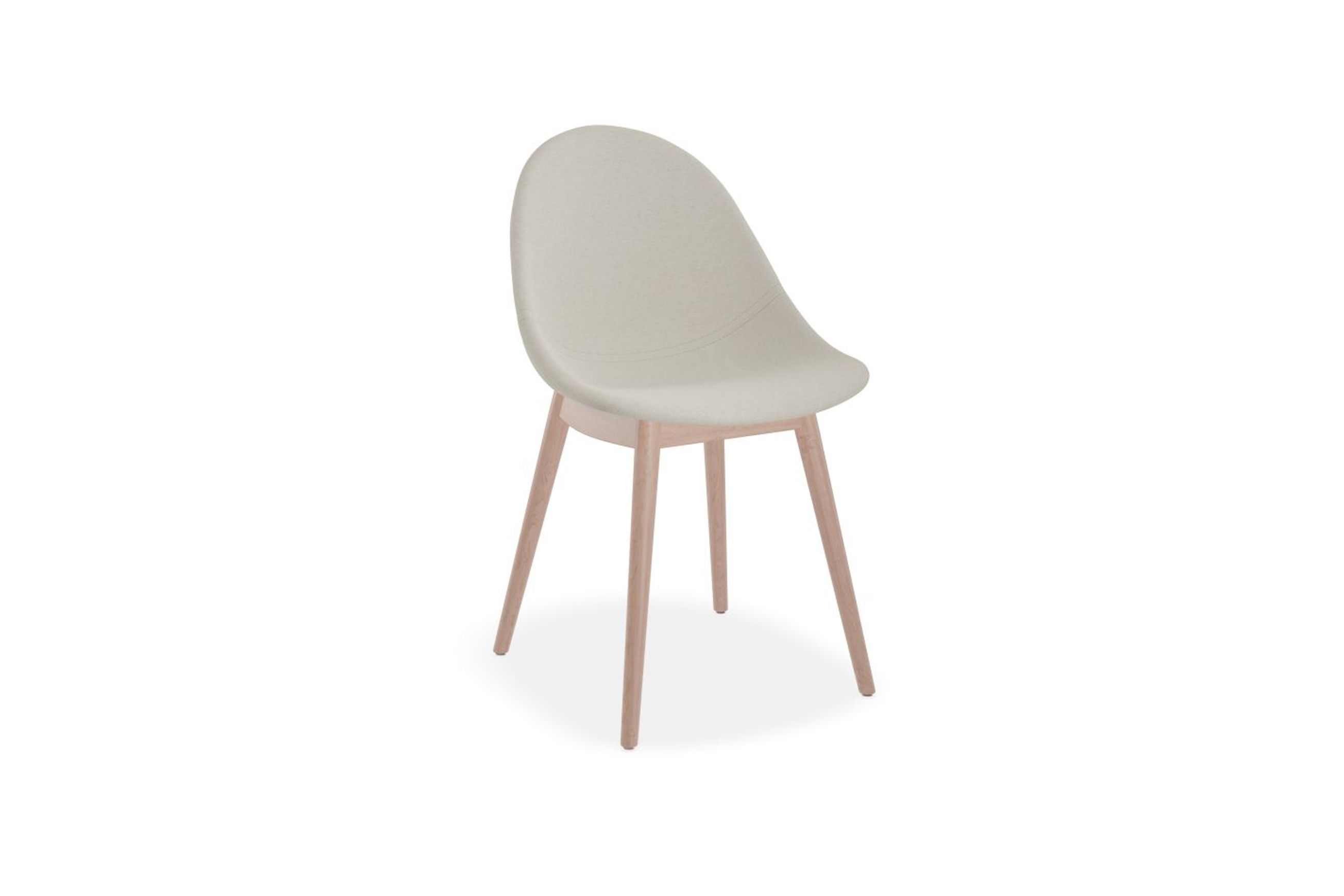 Pebble Fabric Light Grey Upholstered Chair - Swivel Base w Castors - Black