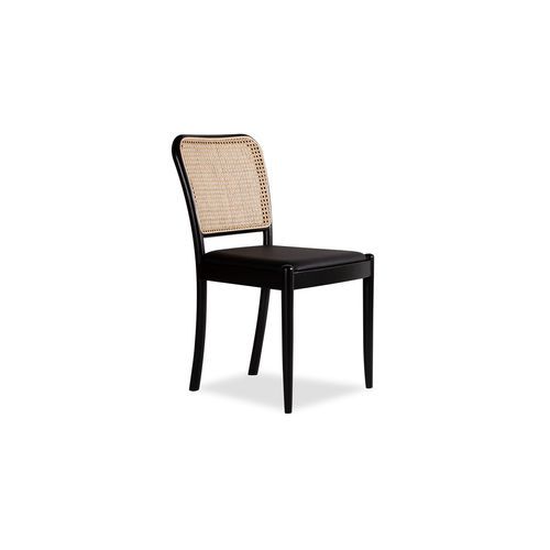 Vika Chair in Black with Cane Back