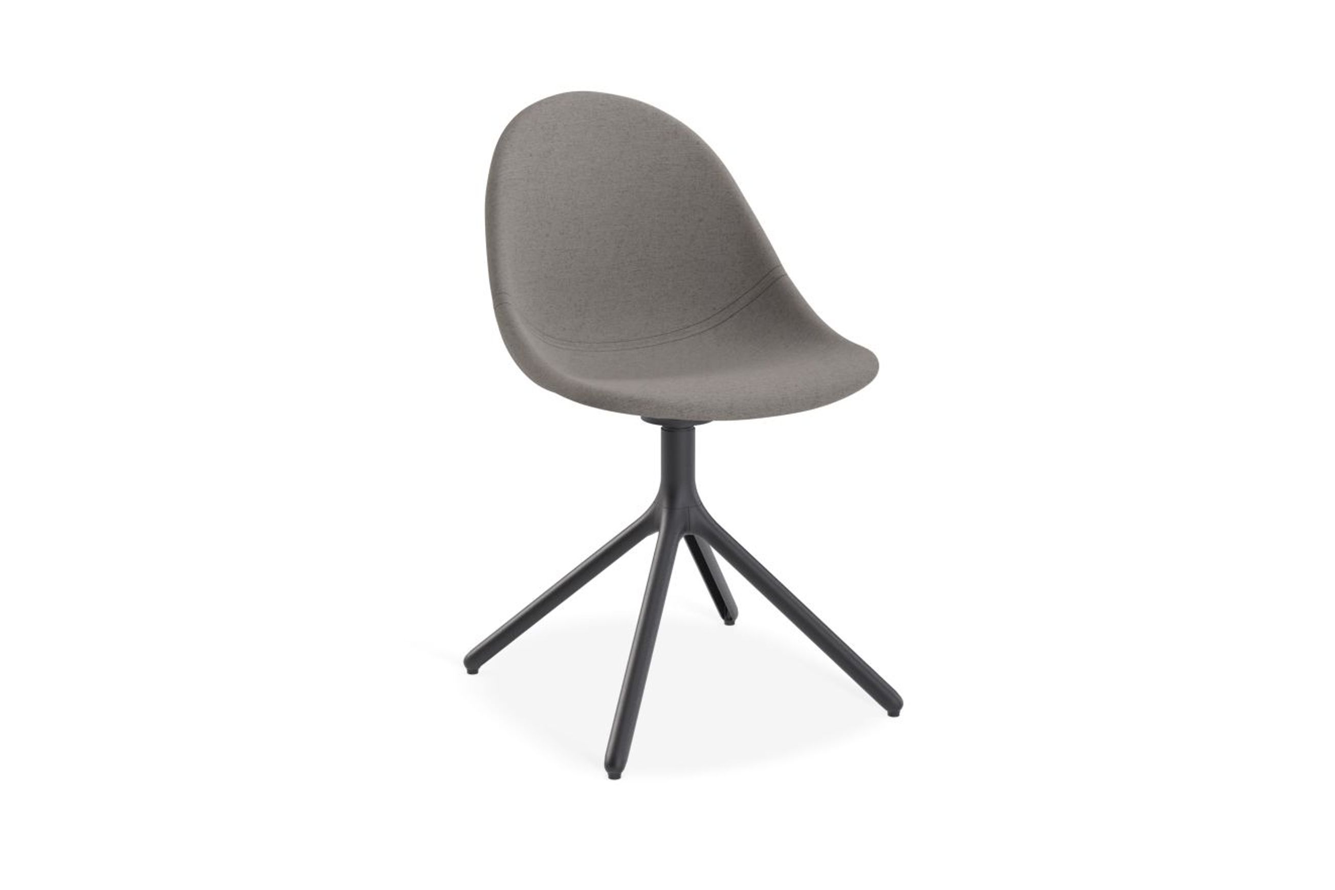 Pebble Fabric Dark Grey Chair - Natural Beechwood Base