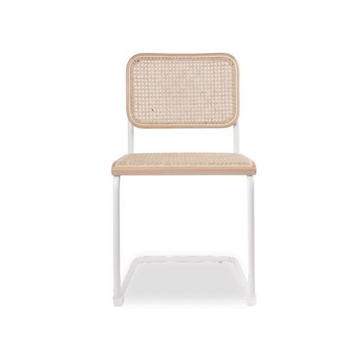 Calibre Chair - White with Natural Cane