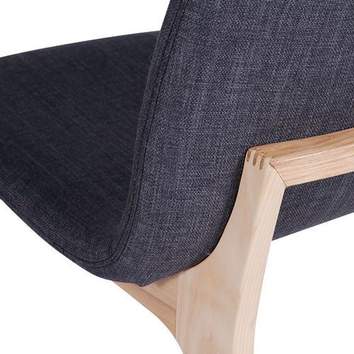 Maxwell Chair - Natural - Charcoal Fabric