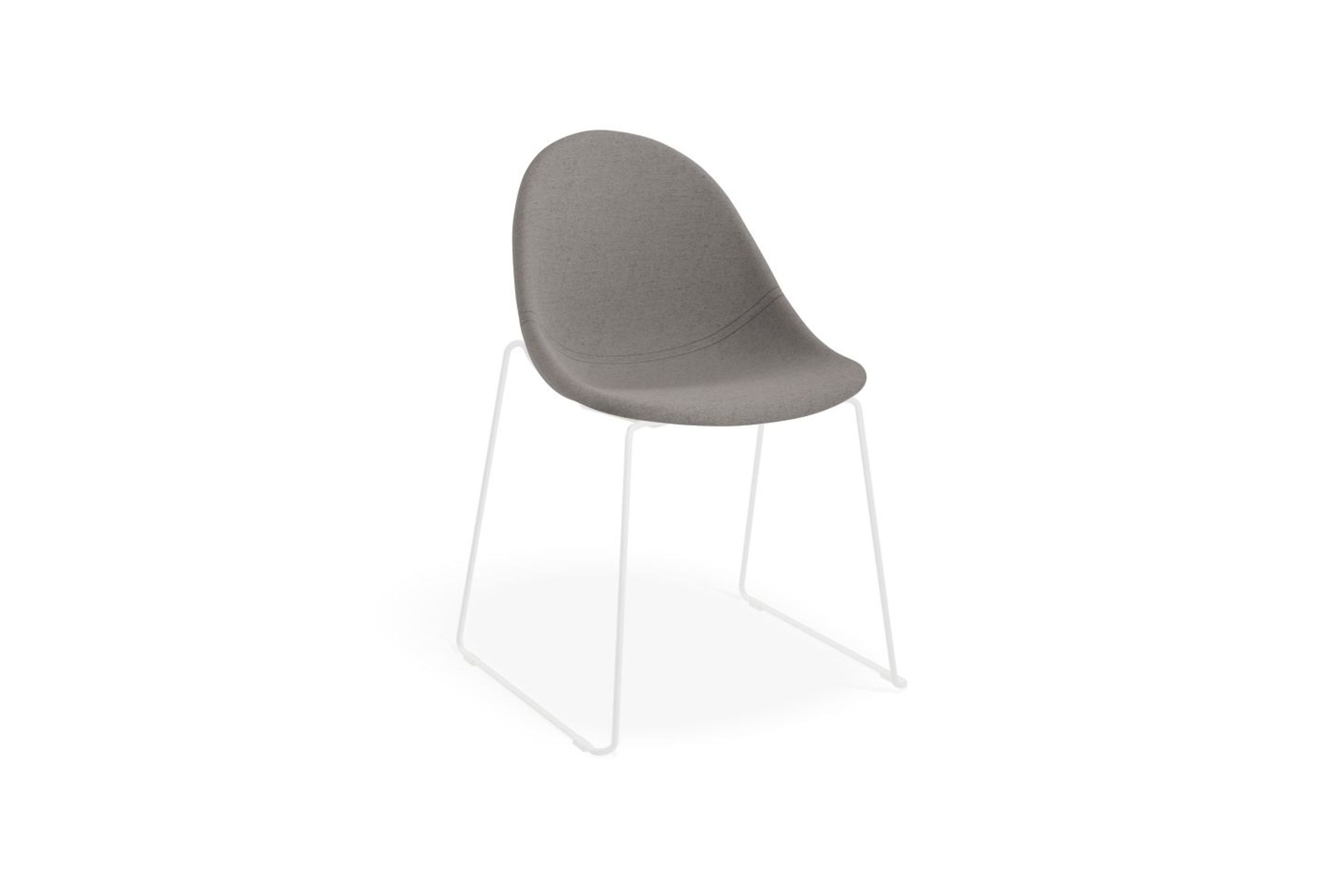 Pebble Fabric Dark Grey Upholstered Chair - 4 Post - Black