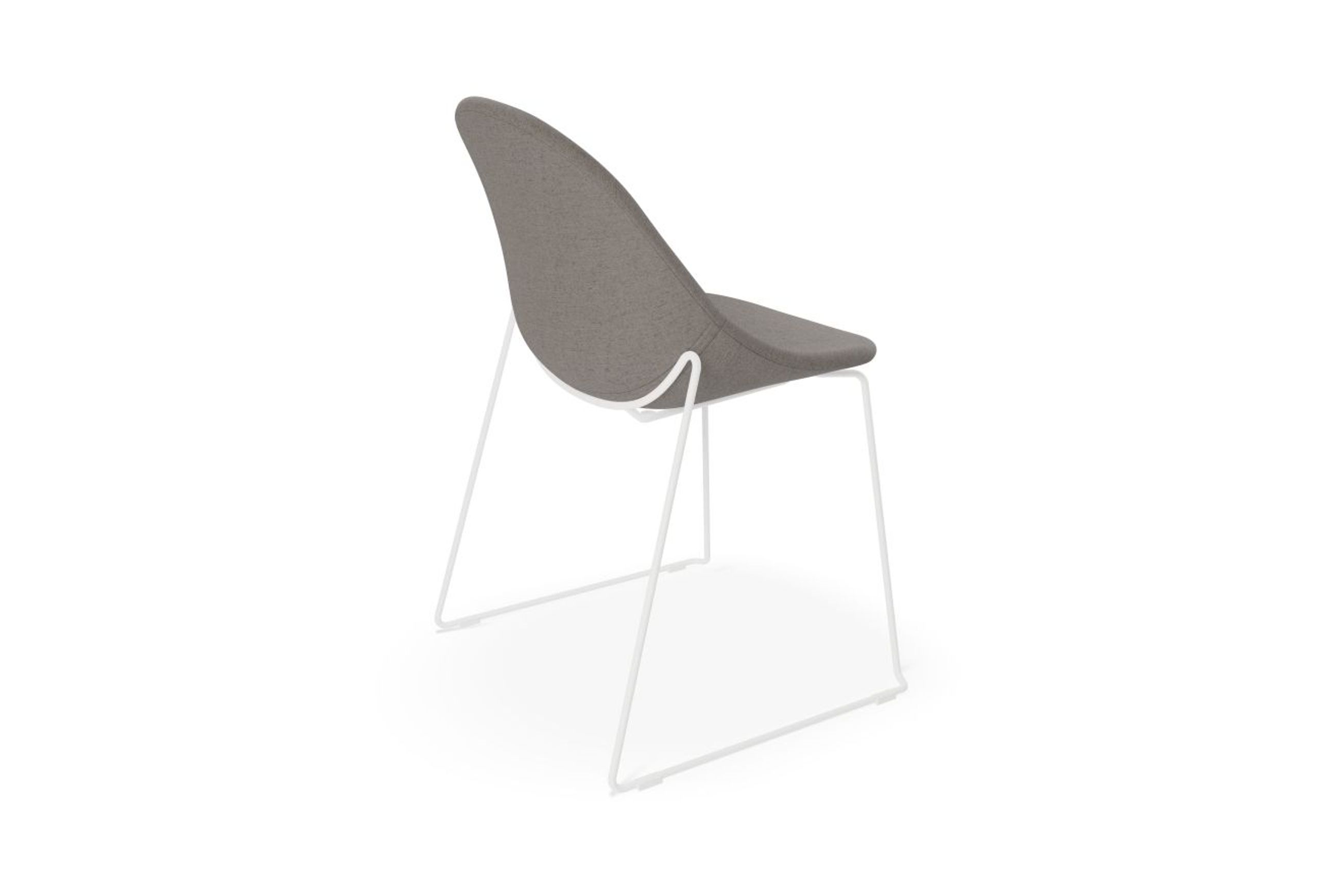 Pebble Fabric Dark Grey Chair - Natural Beechwood Base