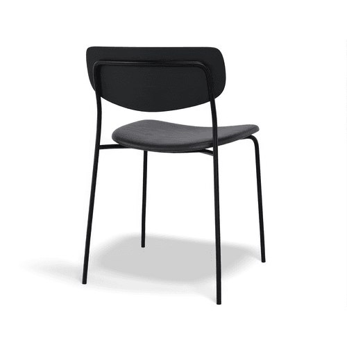Rylie Chair - Padded Seat with Black Backrest