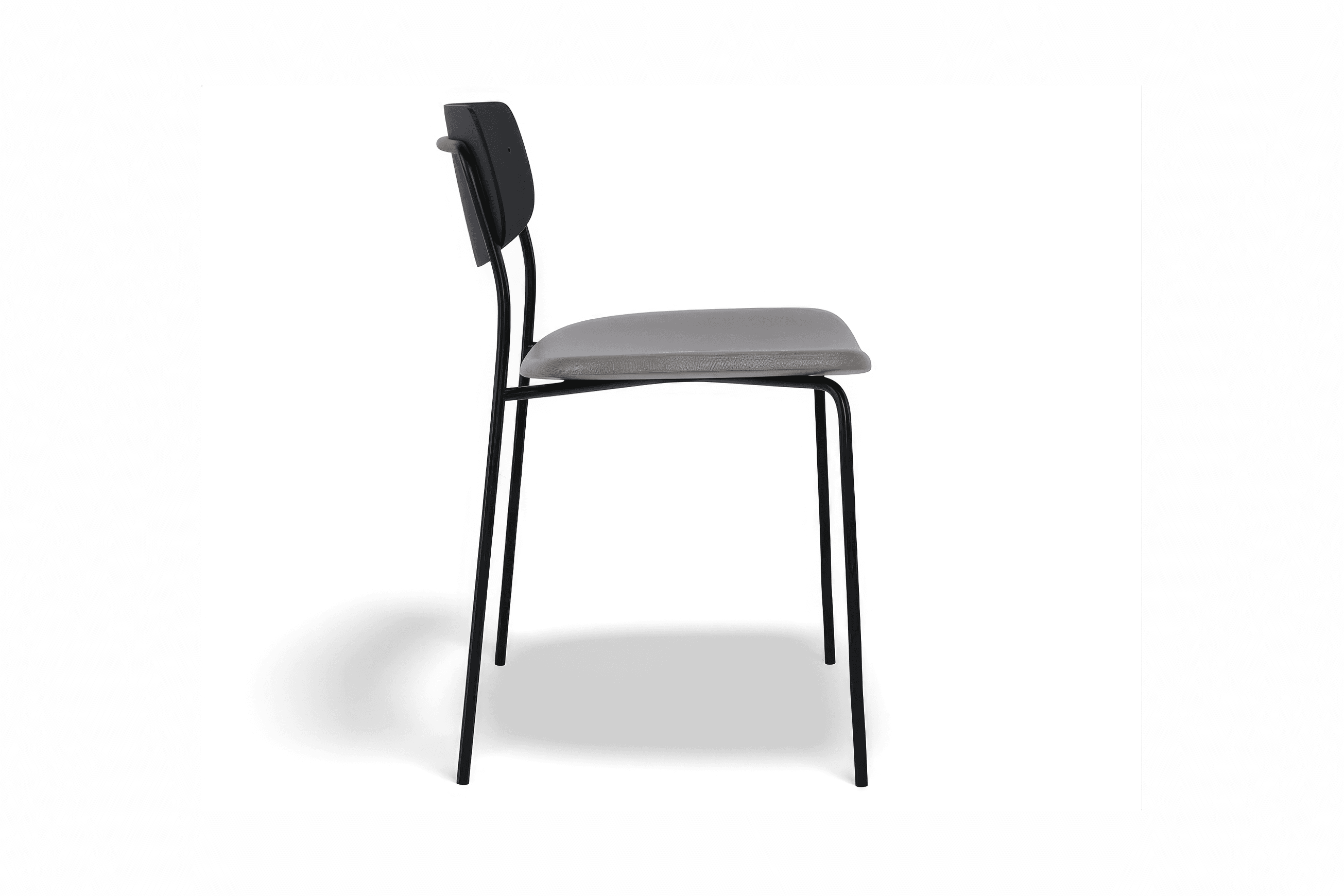 Rylie Chair - Padded Seat with Black Backrest