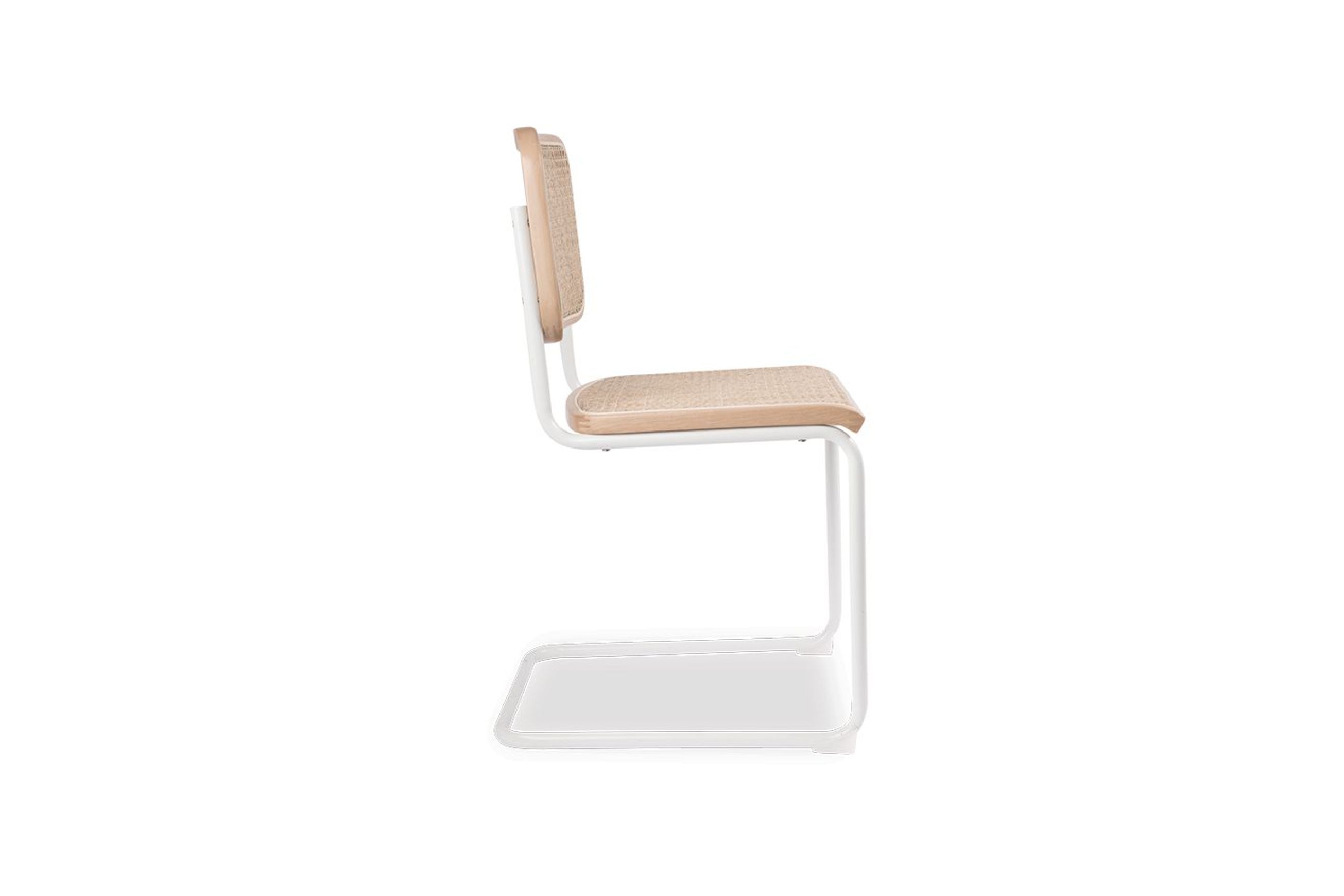 Calibre Chair - White with Natural Cane