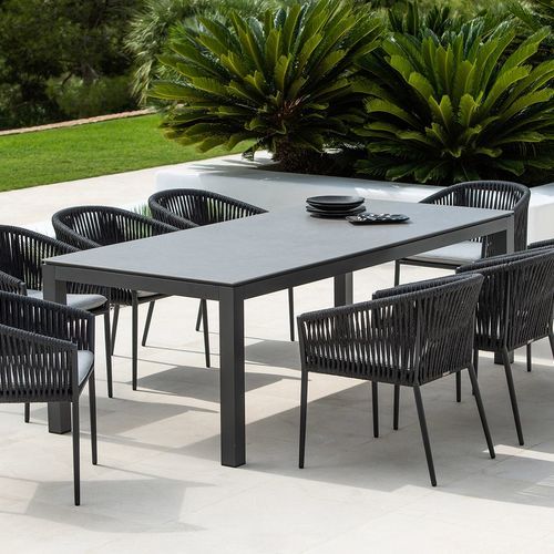 Danli Ceramic Outdoor Table with 8 Gizella Chairs