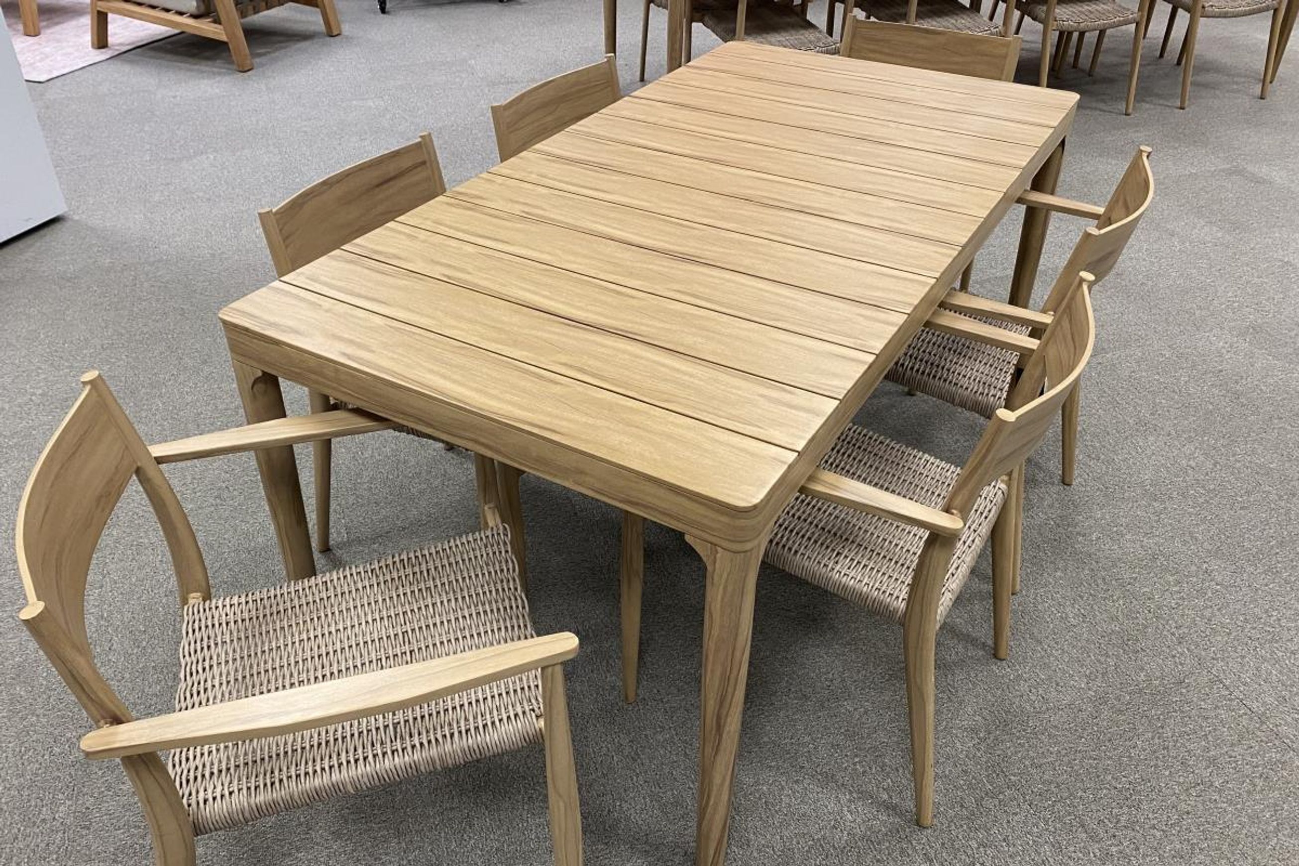 Lima 7pc Aluminium and Wicker Outdoor Dining Set