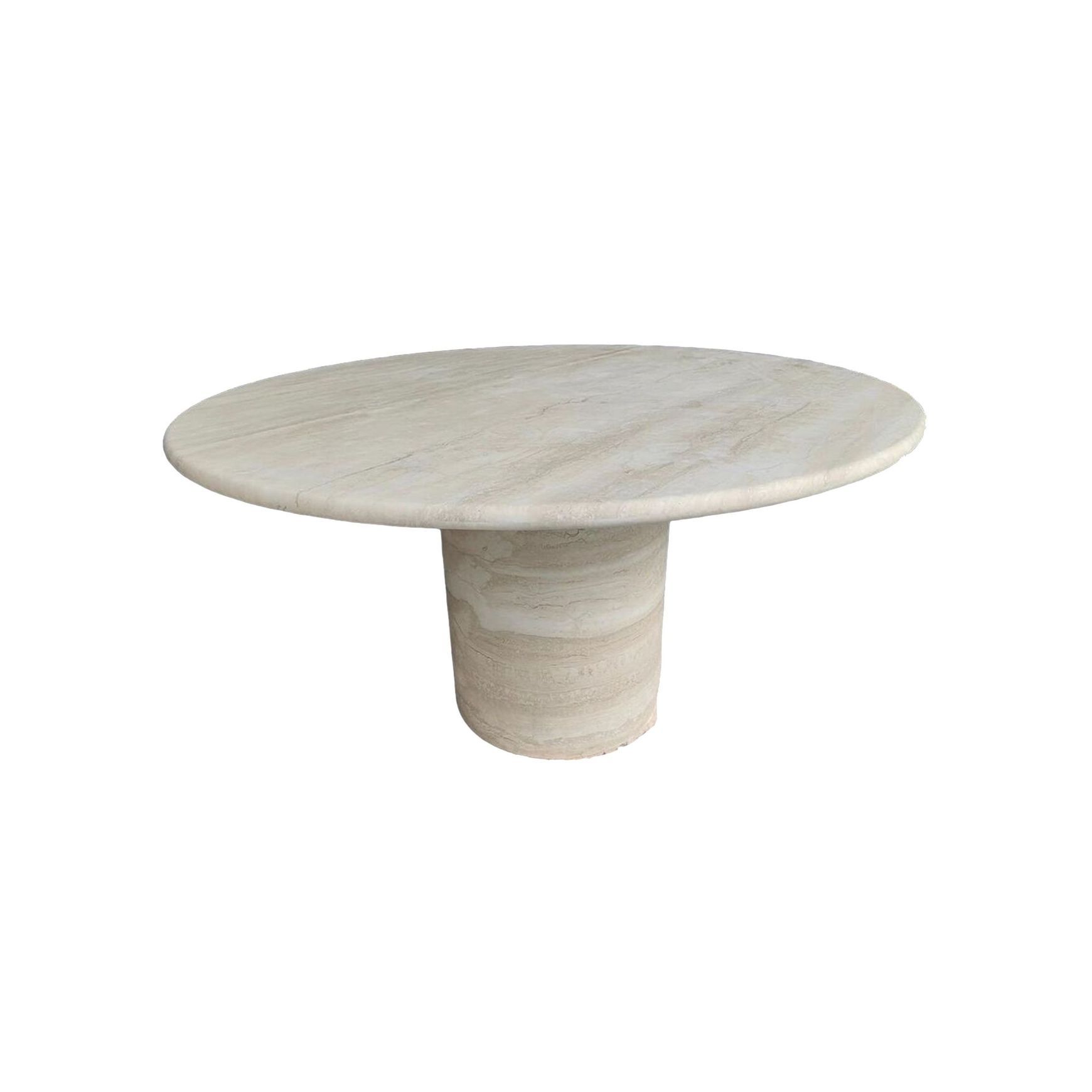 Court Dining Table-Italian Super White Travertine | Natural Stone Co.