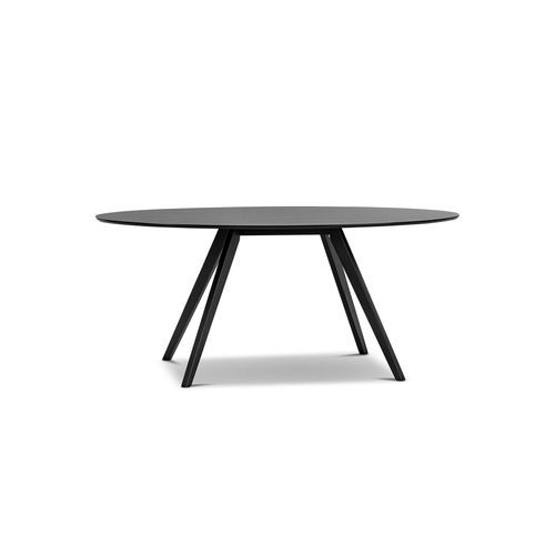 Carol Oval Dining Table | Black Oak