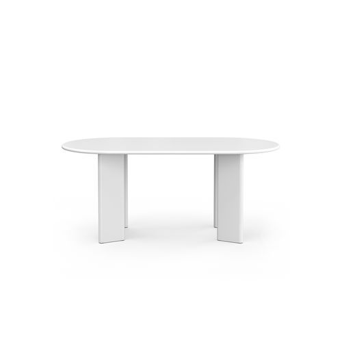 Omni Chunky 180cm Oval Dining Table | Matte White