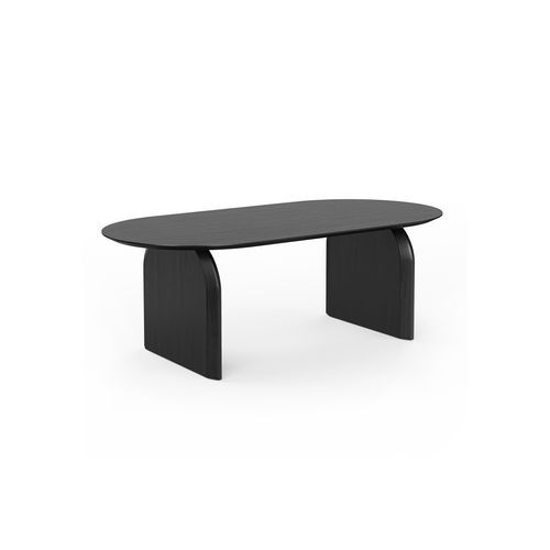 Arco 200cm Oval Oak Dining Table | Black