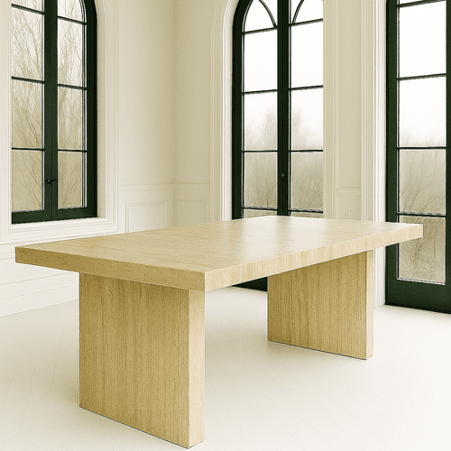 Sachi Dining Table - Vein Cut Travertine