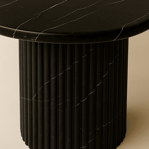 Oval Dining Table - Noir Marquina