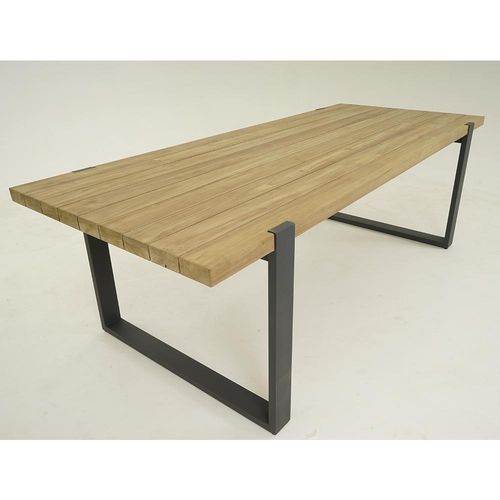 Tulum 2.4m Outdoor Teak Timber & Aluminium Dining Table