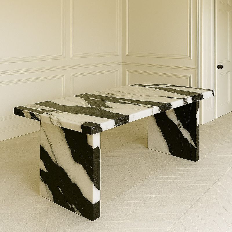 Sachi Dining Table - Panda Marble