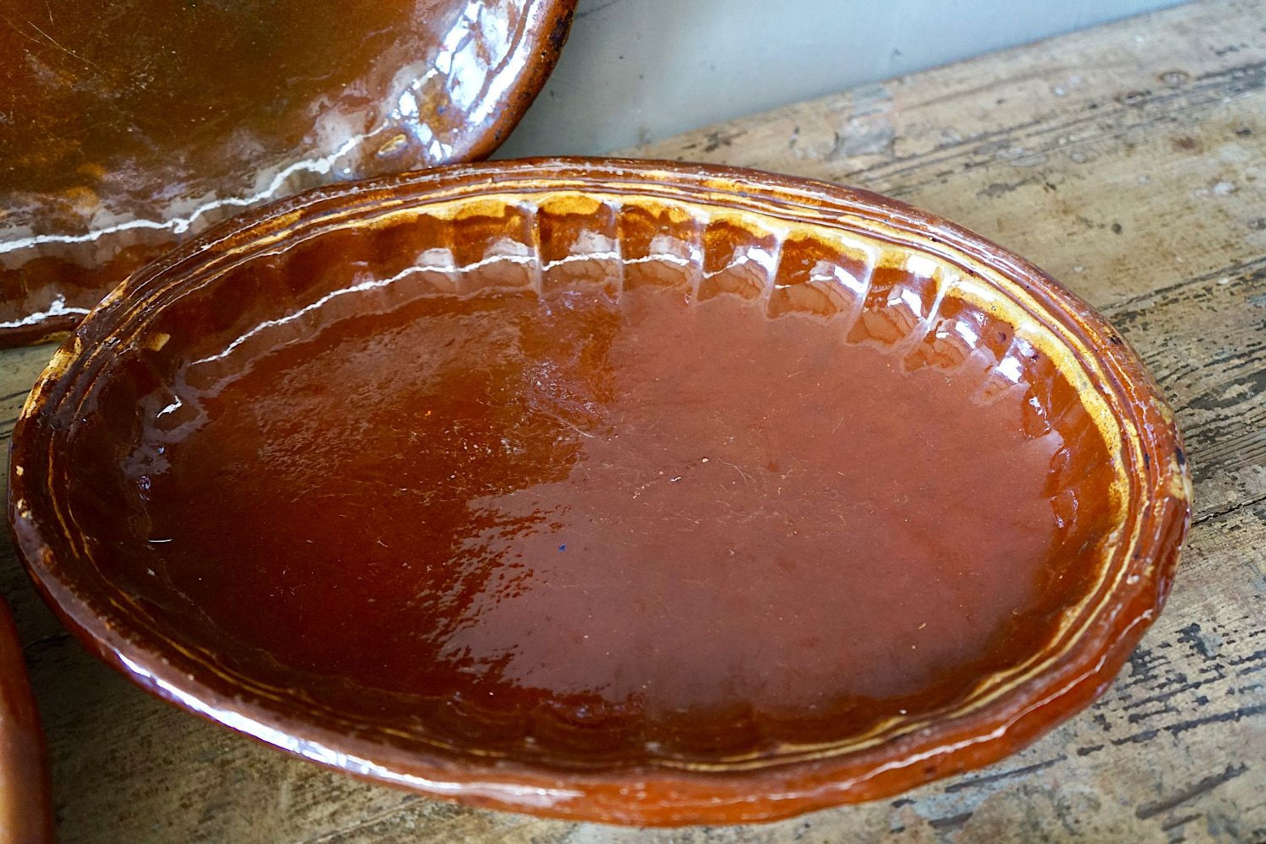 French Antique Earthenware Dishes