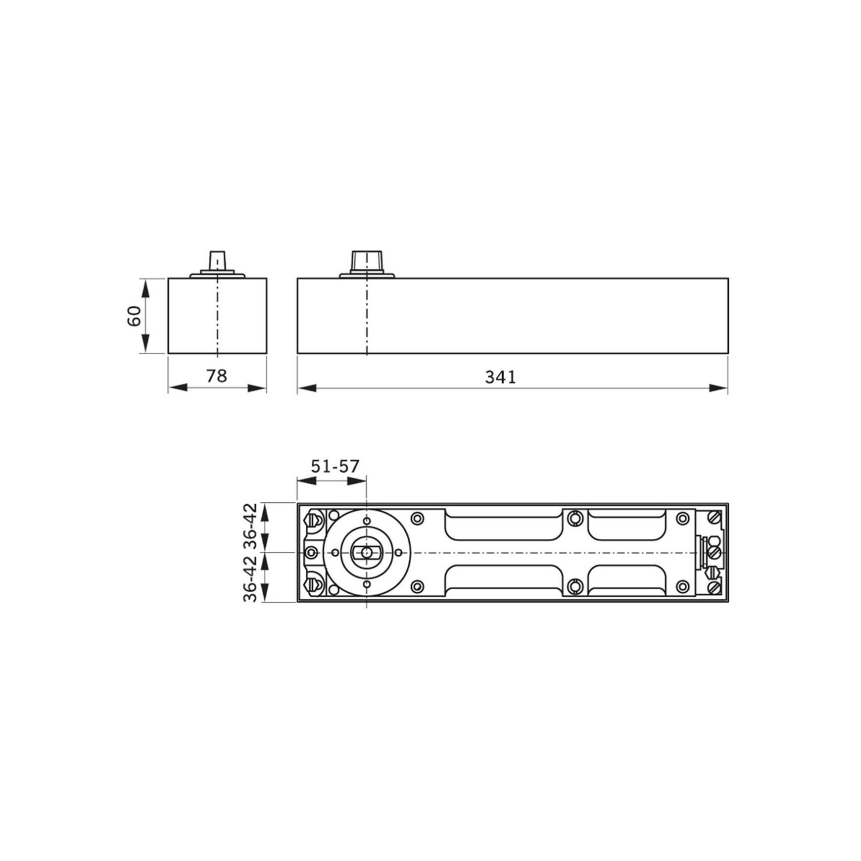 Dorma BTS80 EN-6 Door Closer Floor Spring Adjustable Hold Open 80130000