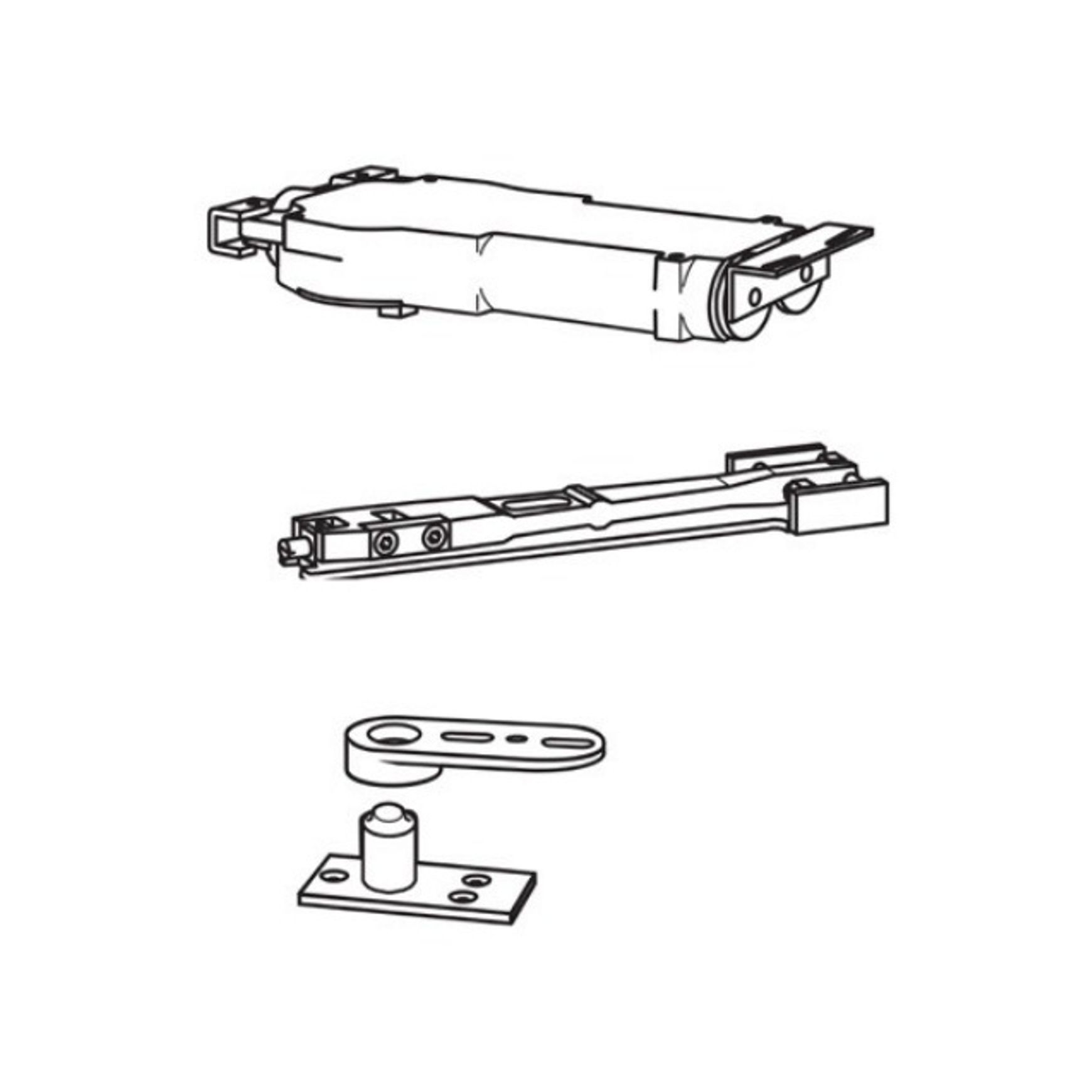 Dorma EN3 Transom Closer Set Non Hold Open RTS853A