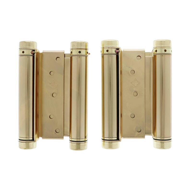 HFH Double Action Spring Door Hinge 150mm Polished Brass 4150-155