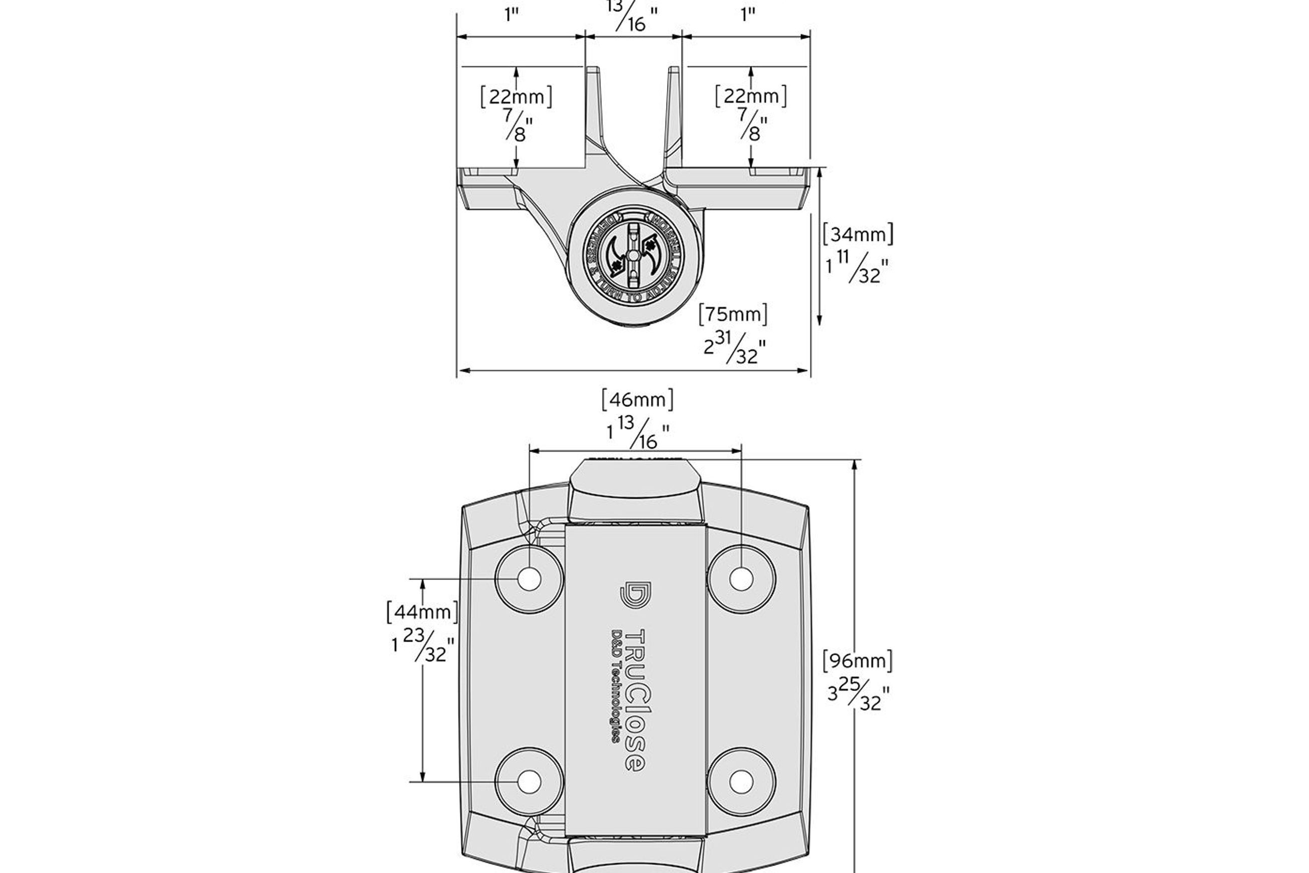 Truclose®  Regular Hinge For Metal Gates