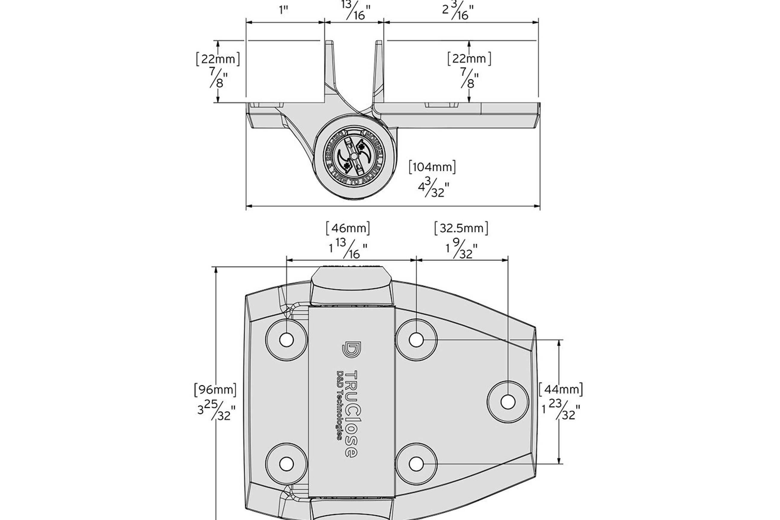 Truclose® Regular Hinge For Metal-To-Wood Gates