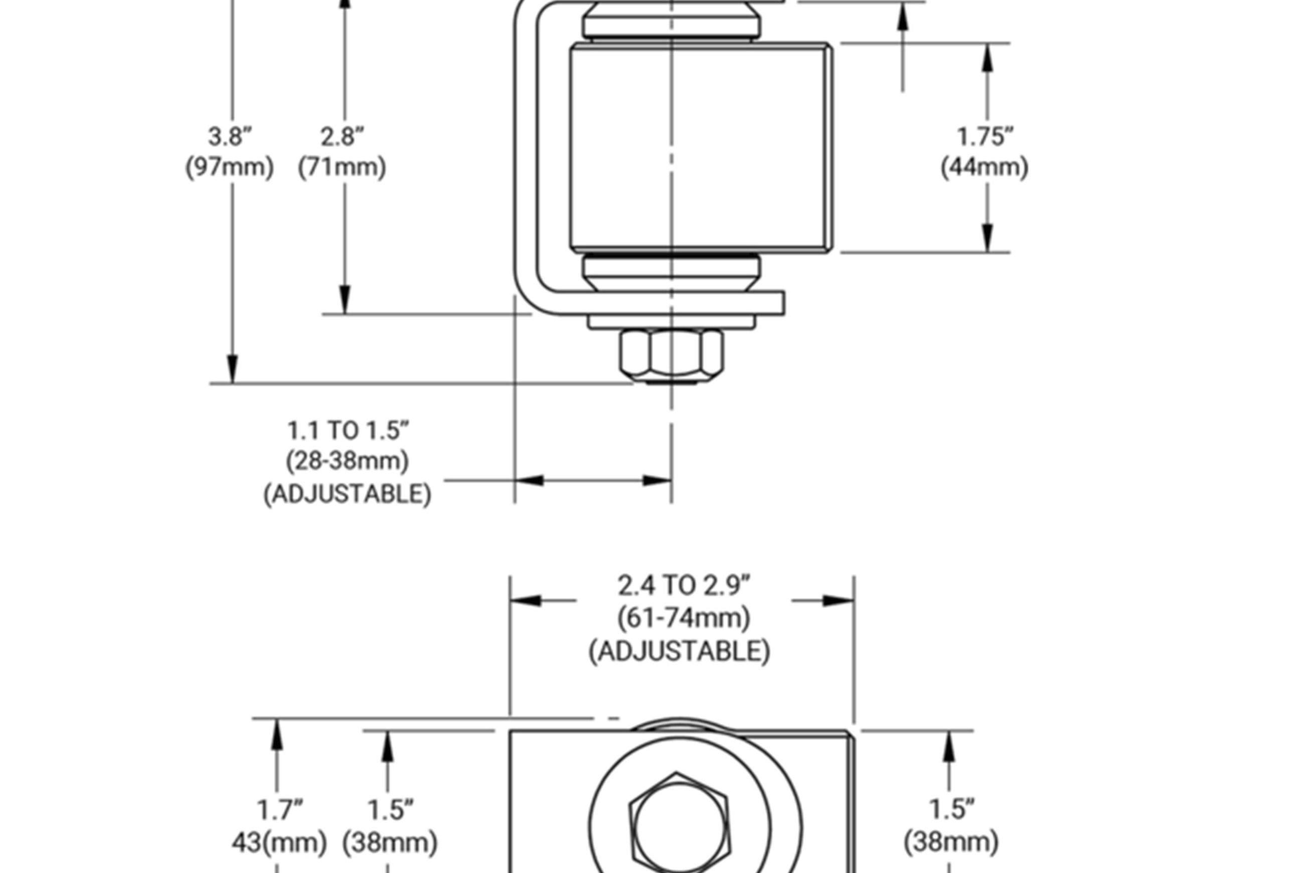 Shut it® Combo Badass Gate Hinge