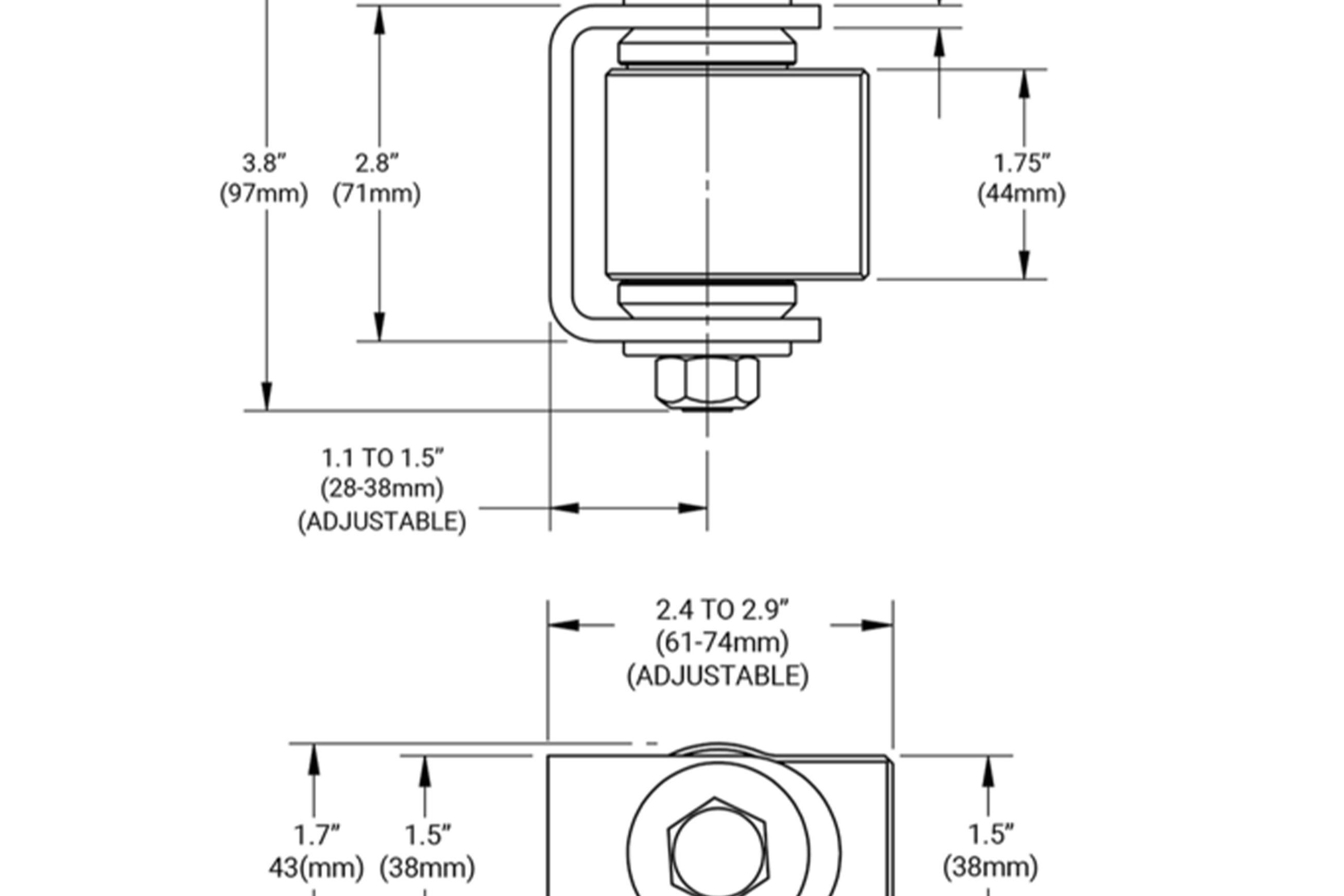 Shut it® Aluminum Badass Gate Hinge