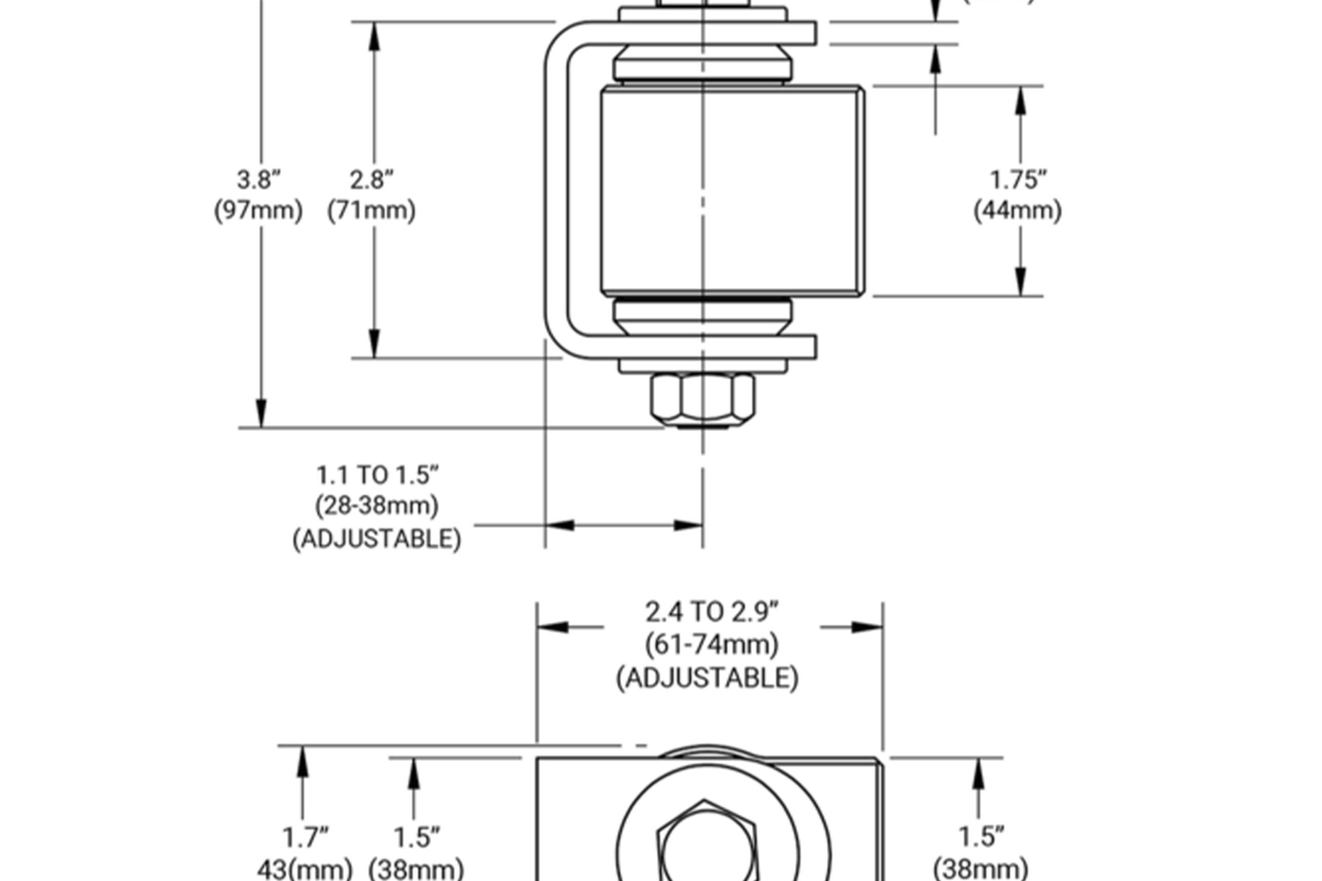 Shut it® Heavy-Duty Badass Gate Hinge