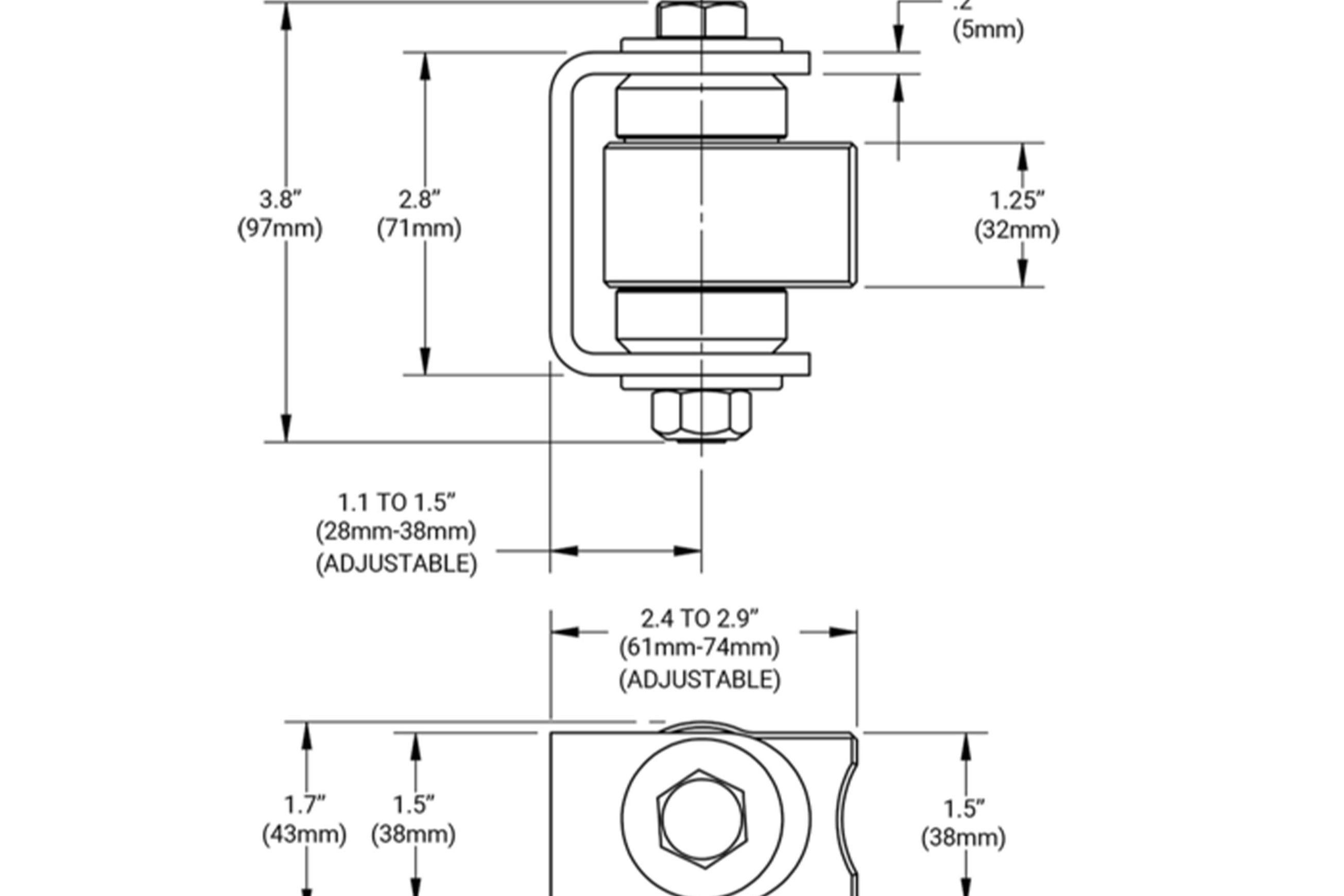 Shut it® Stainless Steel Badass Gate Hinge