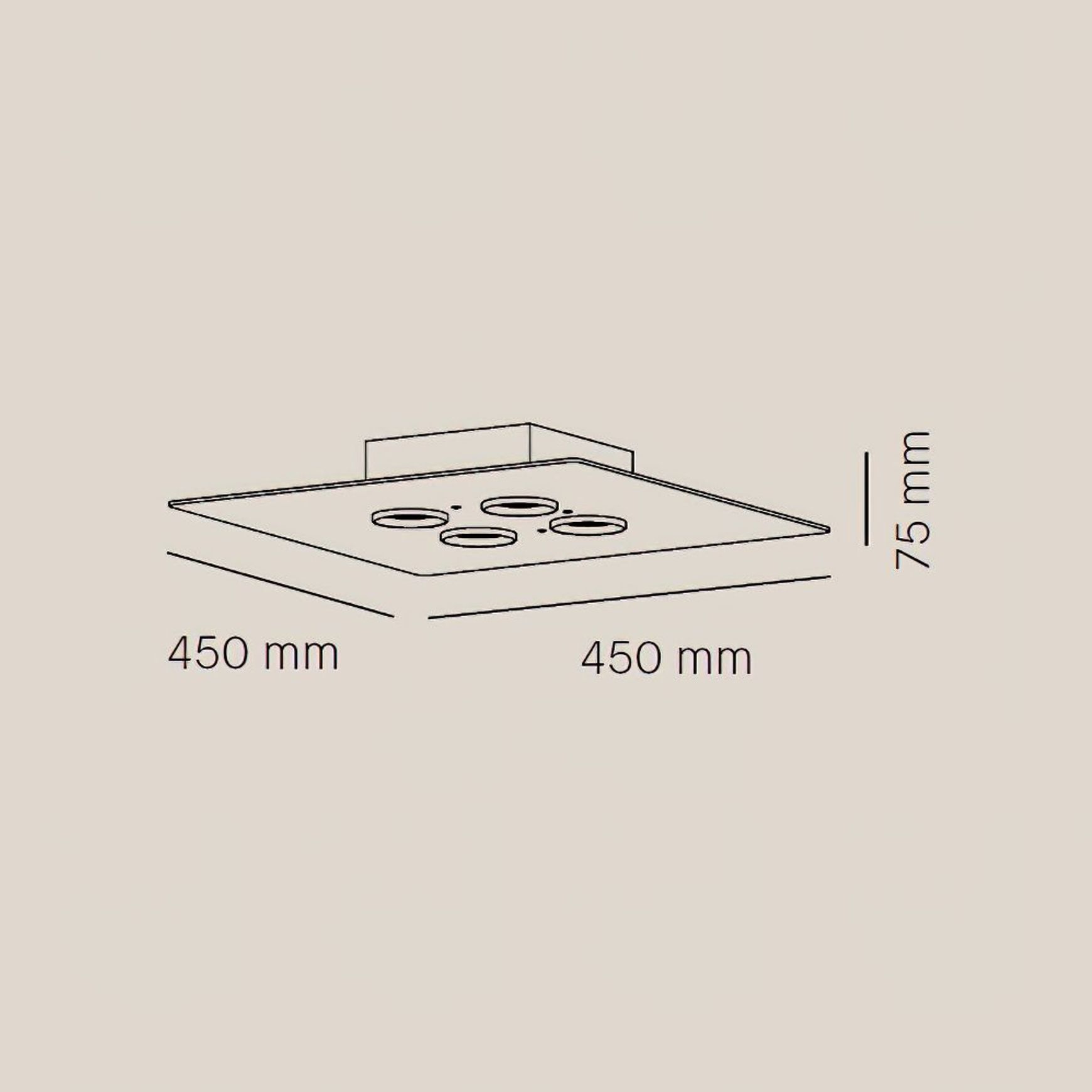Equal 4-Square Ceiling Light