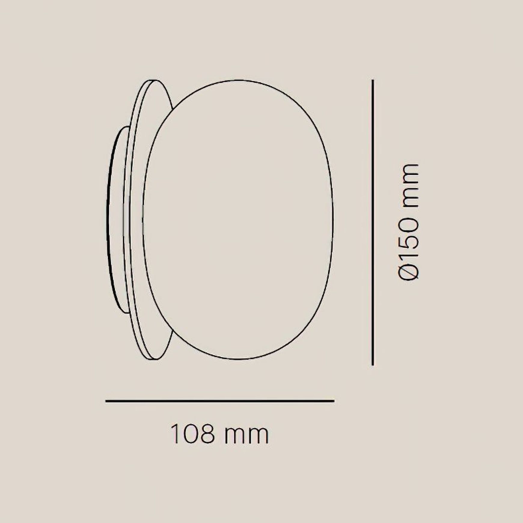 Knock 15cm Wall/Ceiling Light