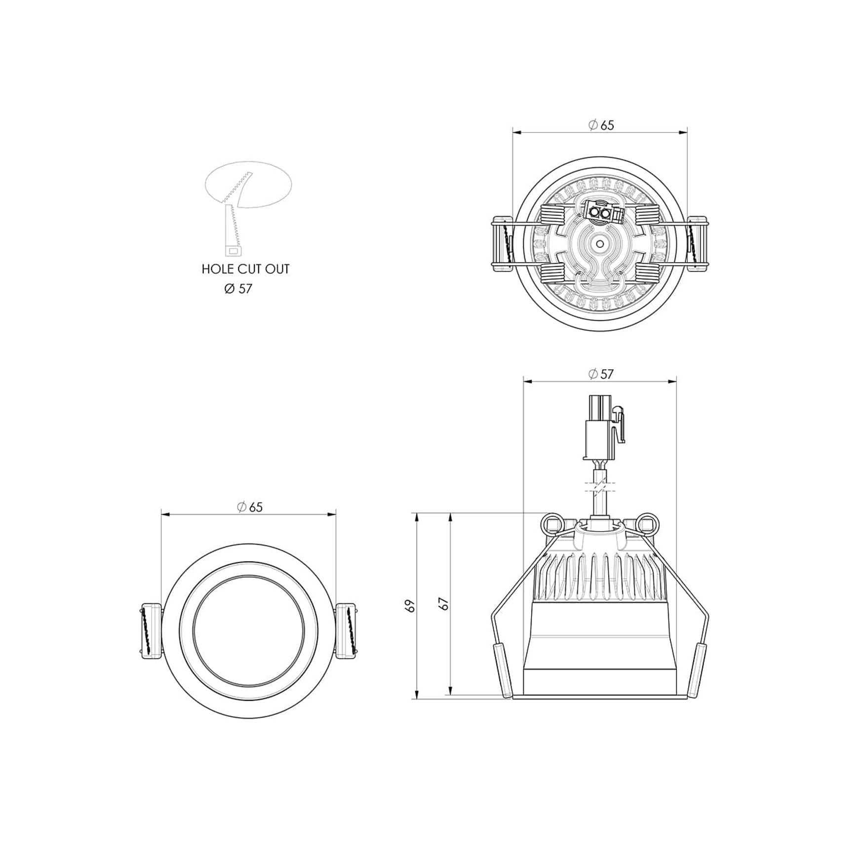 ZELA Decor Downlight dimensions