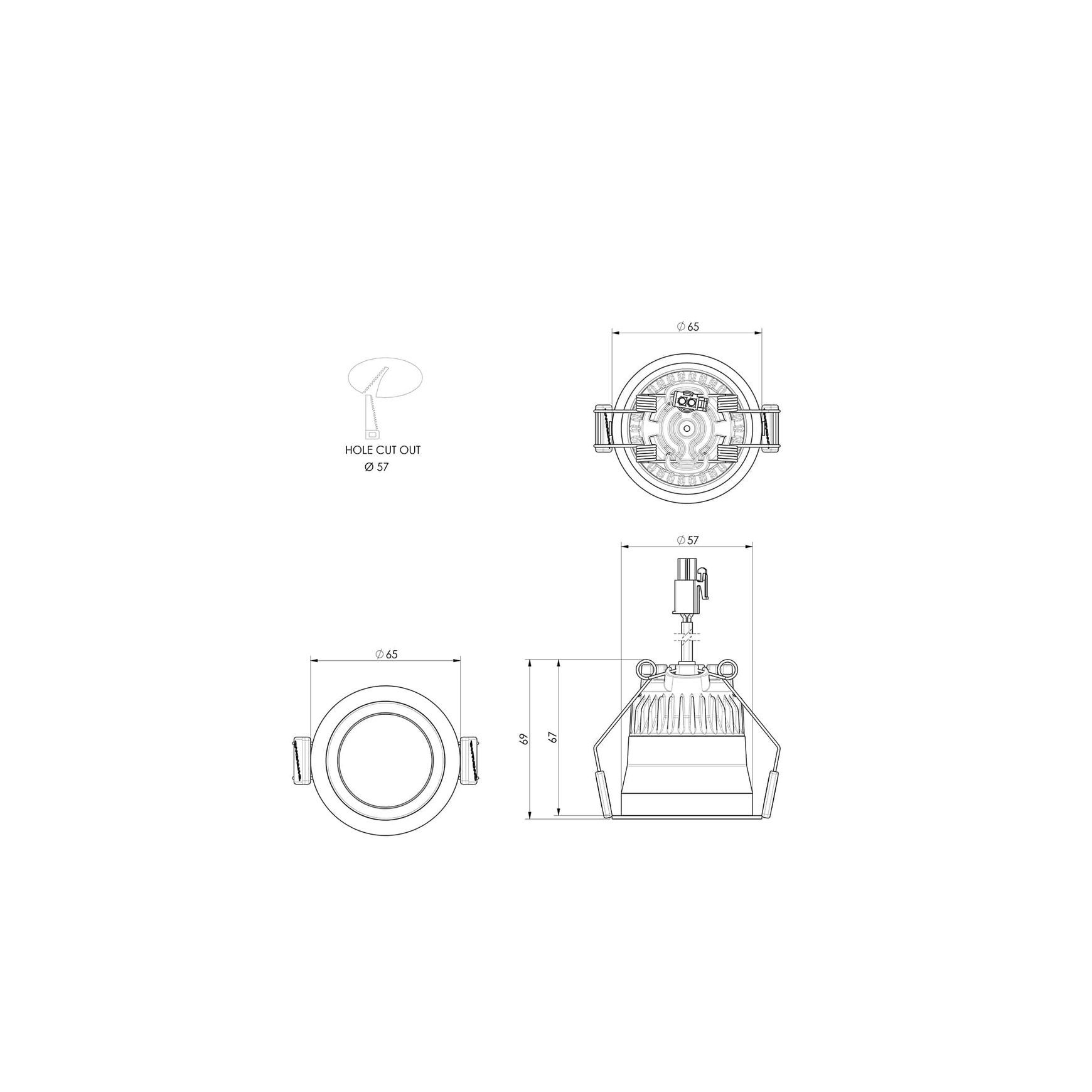 ZELA décor Fixed 1 Downlight