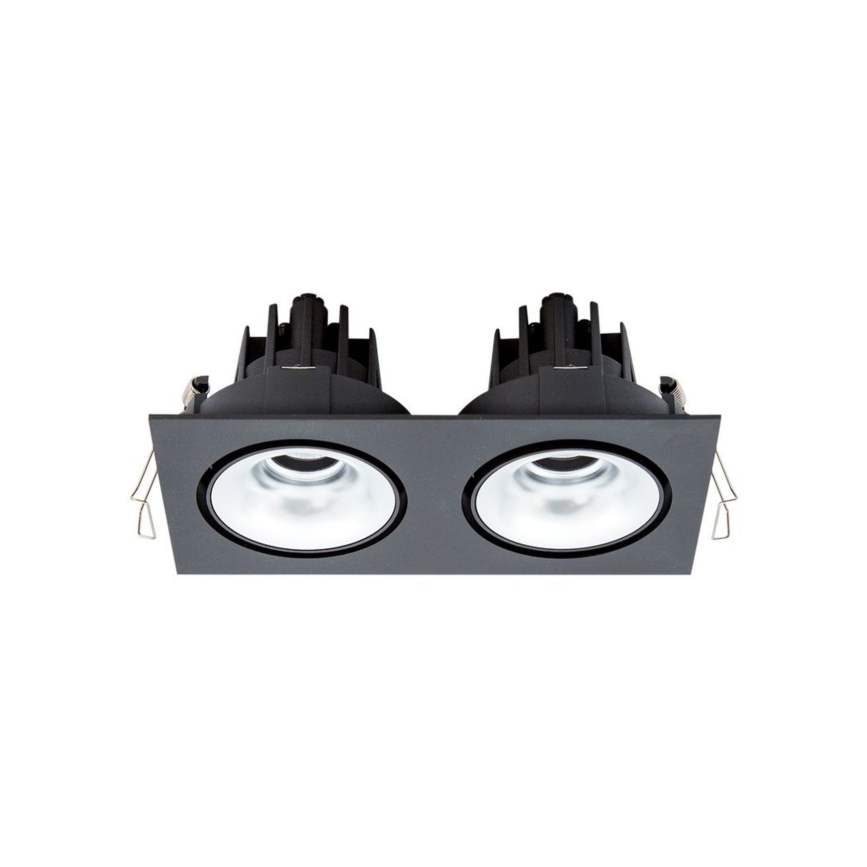 Cevon Dark Art Tilt/Rotate - 2x 11W Double Downlight