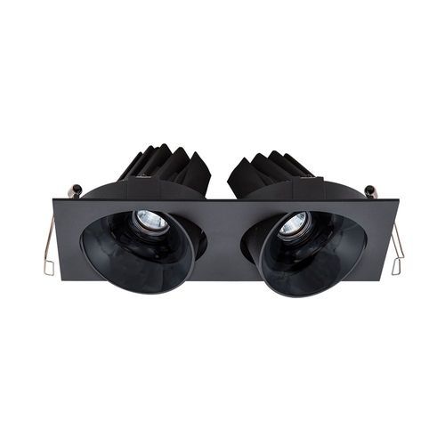 Cevon Dark Art Tilt/Rotate - 2x 14W Double Downlight
