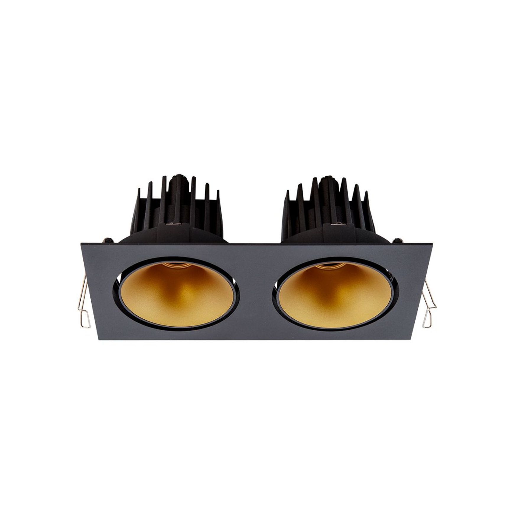 Cevon Dark Art Tilt/Rotate - 2x 14W Double Downlight