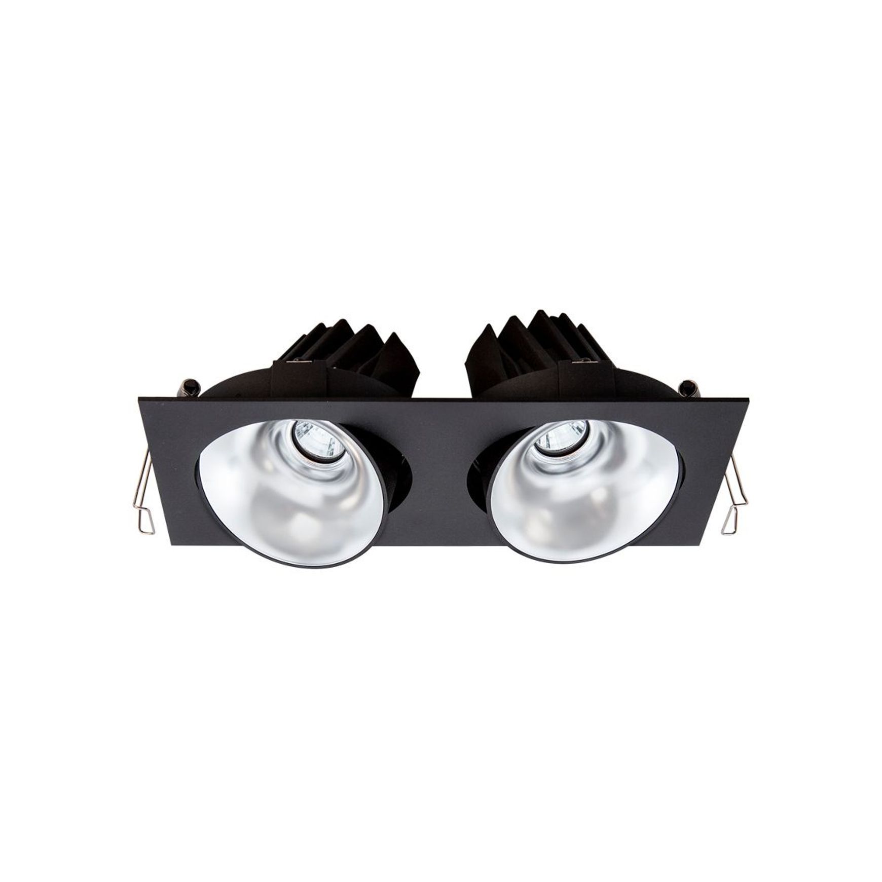 Cevon Dark Art Tilt/Rotate - 2x 14W Double Downlight