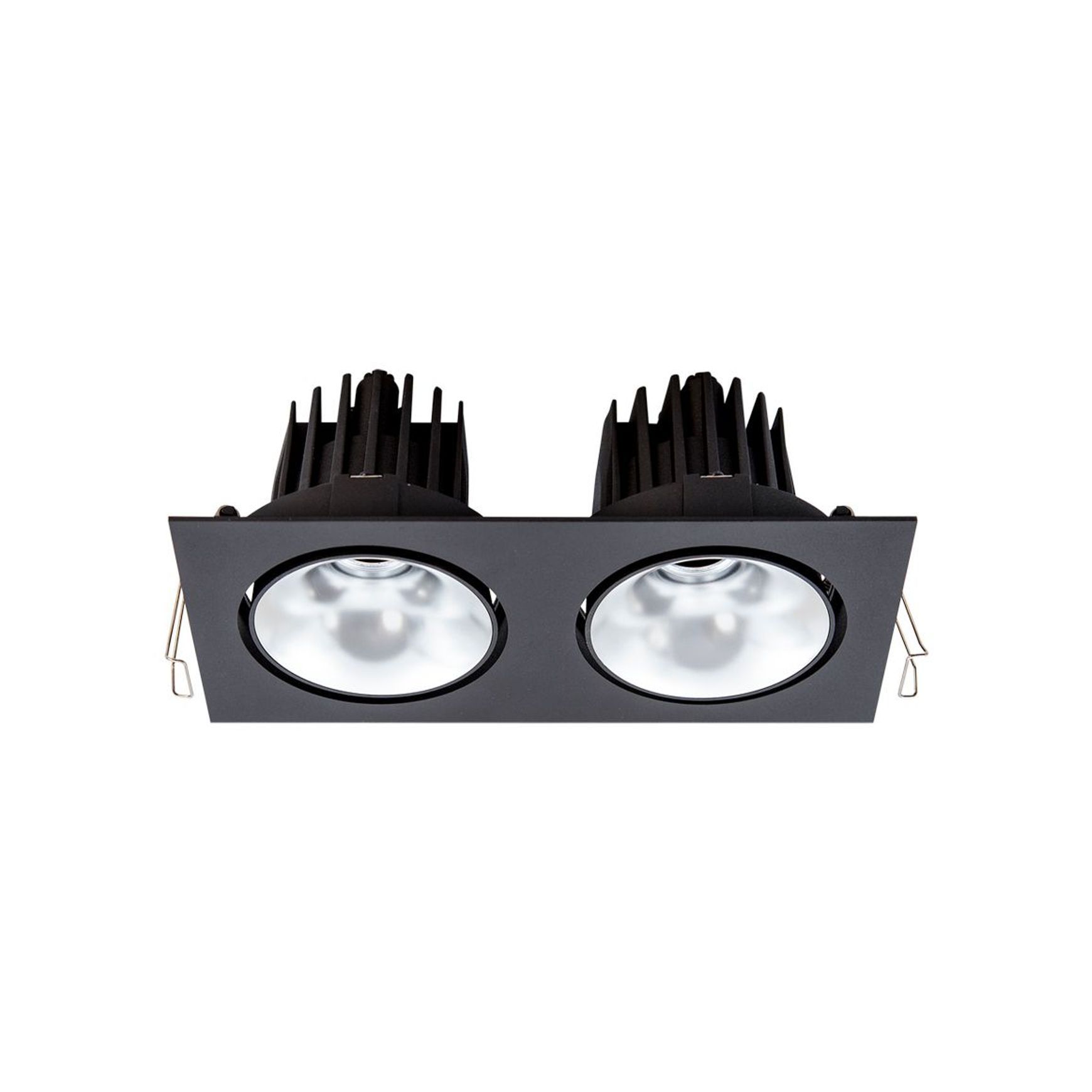 Cevon Dark Art Tilt/Rotate - 2x 14W Double Downlight