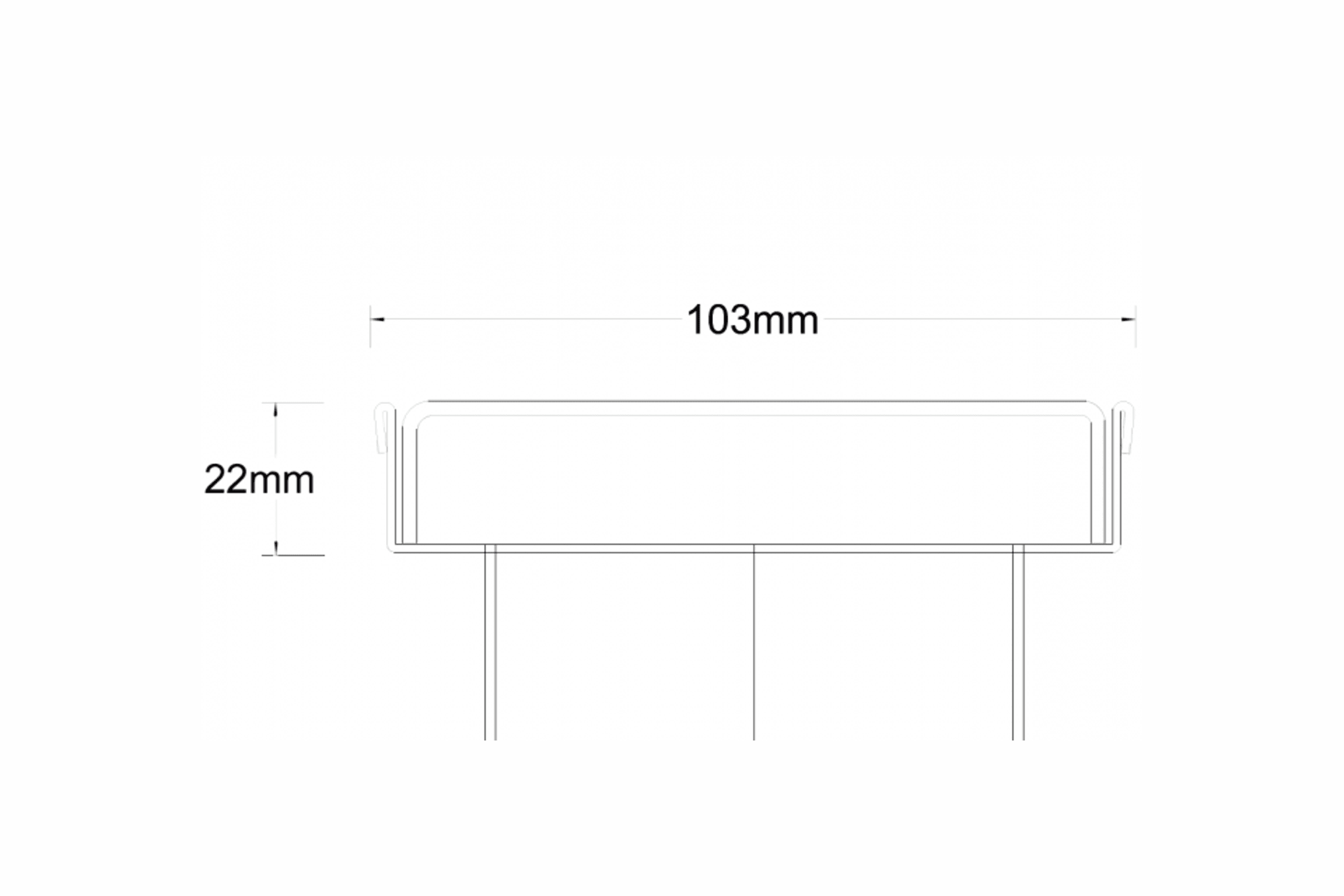 SQ100TR Floor Waste Unit dimensions