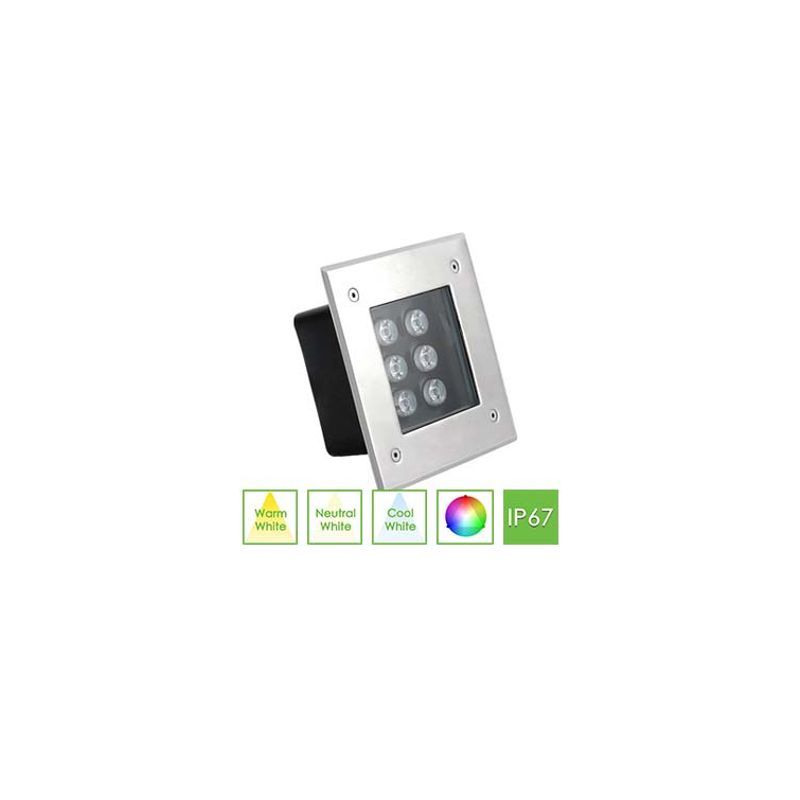 6W Square Inground Uplight