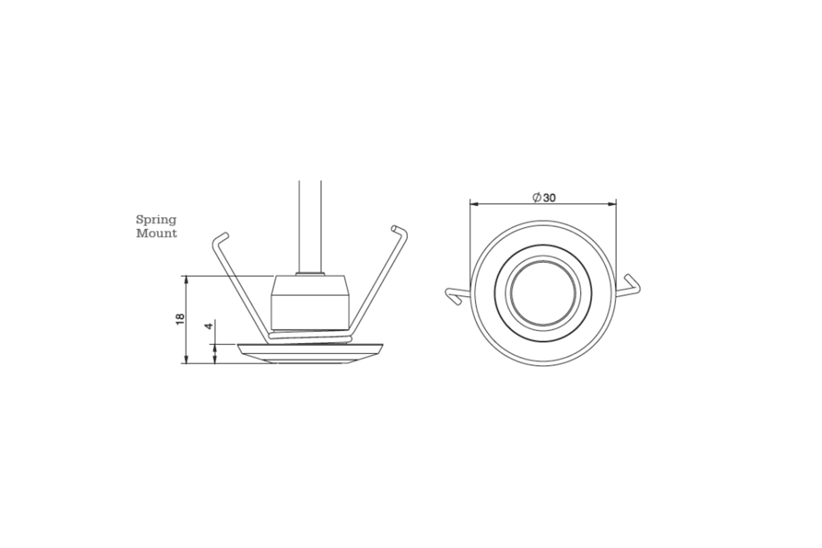 Mini-LIGHTZ  Spring Mount Downlight 